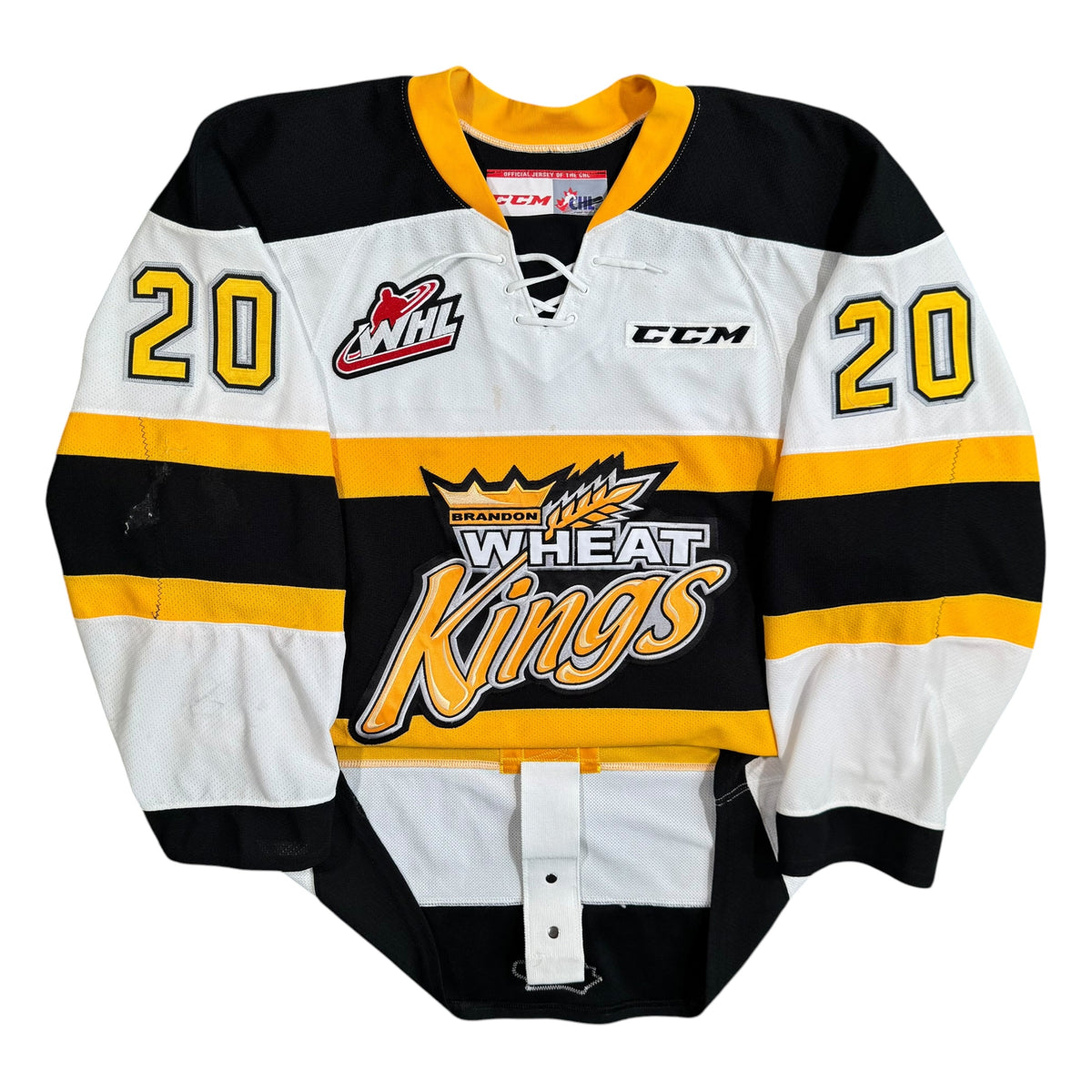 Brandon Wheat Kings #20 Game Worn WHL CCM Jersey Size 56