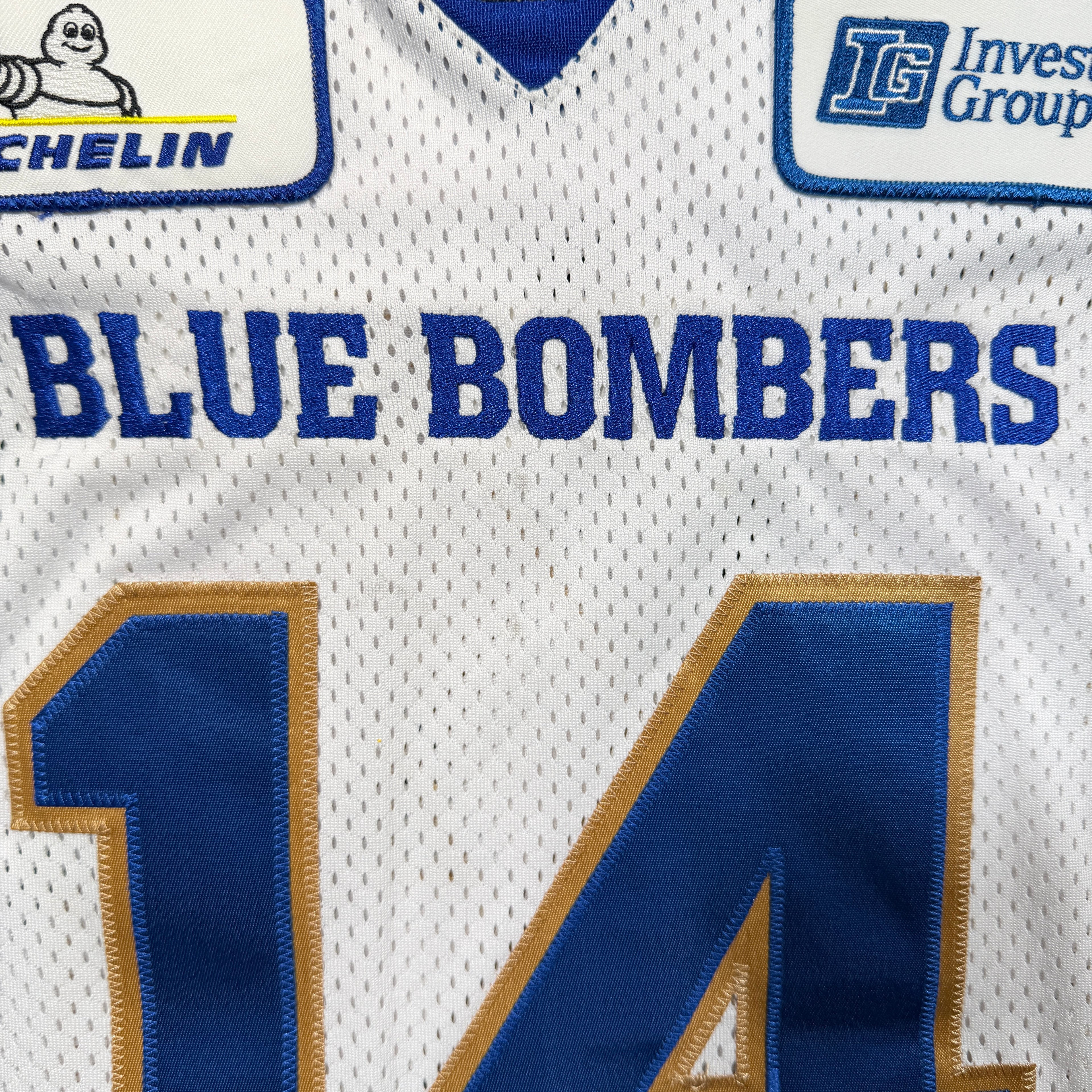 Mitchell Gale Winnipeg Blue Bombers 2018 Game Worn Adidas CFL Jersey