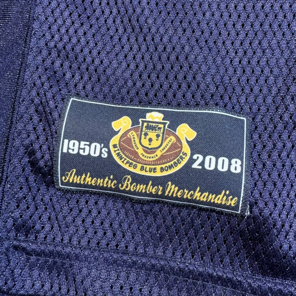 Milt Stegall Winnipeg Blue Bombers 50’s Throwback Reebok CFL Jersey Size XXL