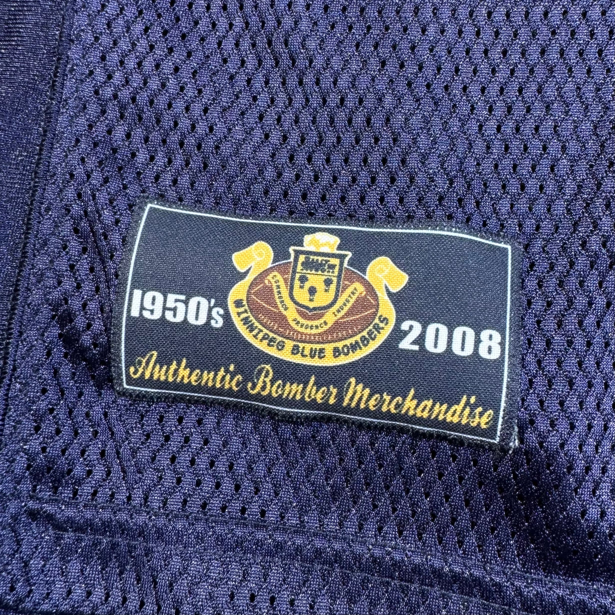 Milt Stegall Winnipeg Blue Bombers 50’s Throwback Reebok CFL Jersey Size XXL