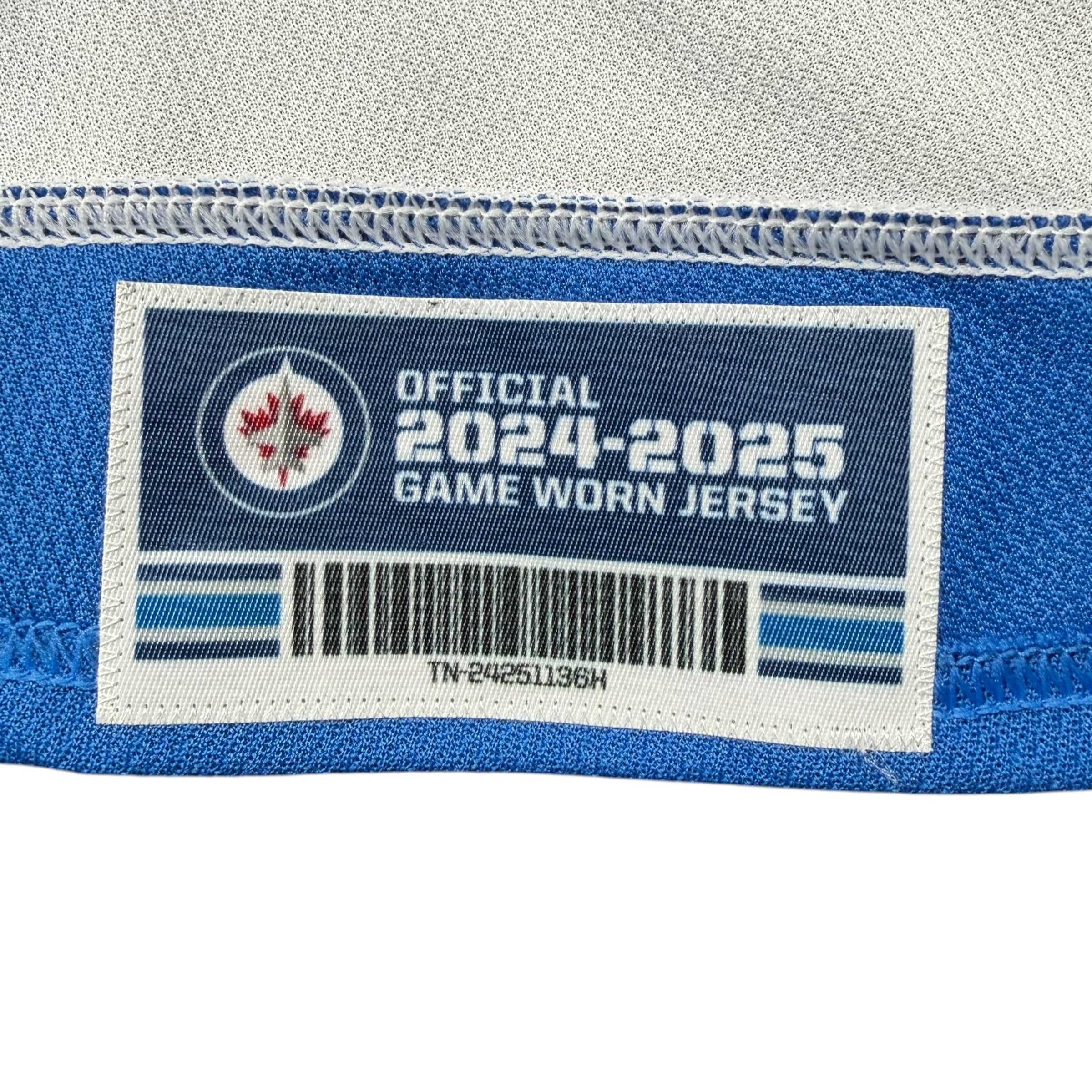 Mason Appleton Winnipeg Jets 2024/25 Game Worn Fanatics NHL Jersey COA