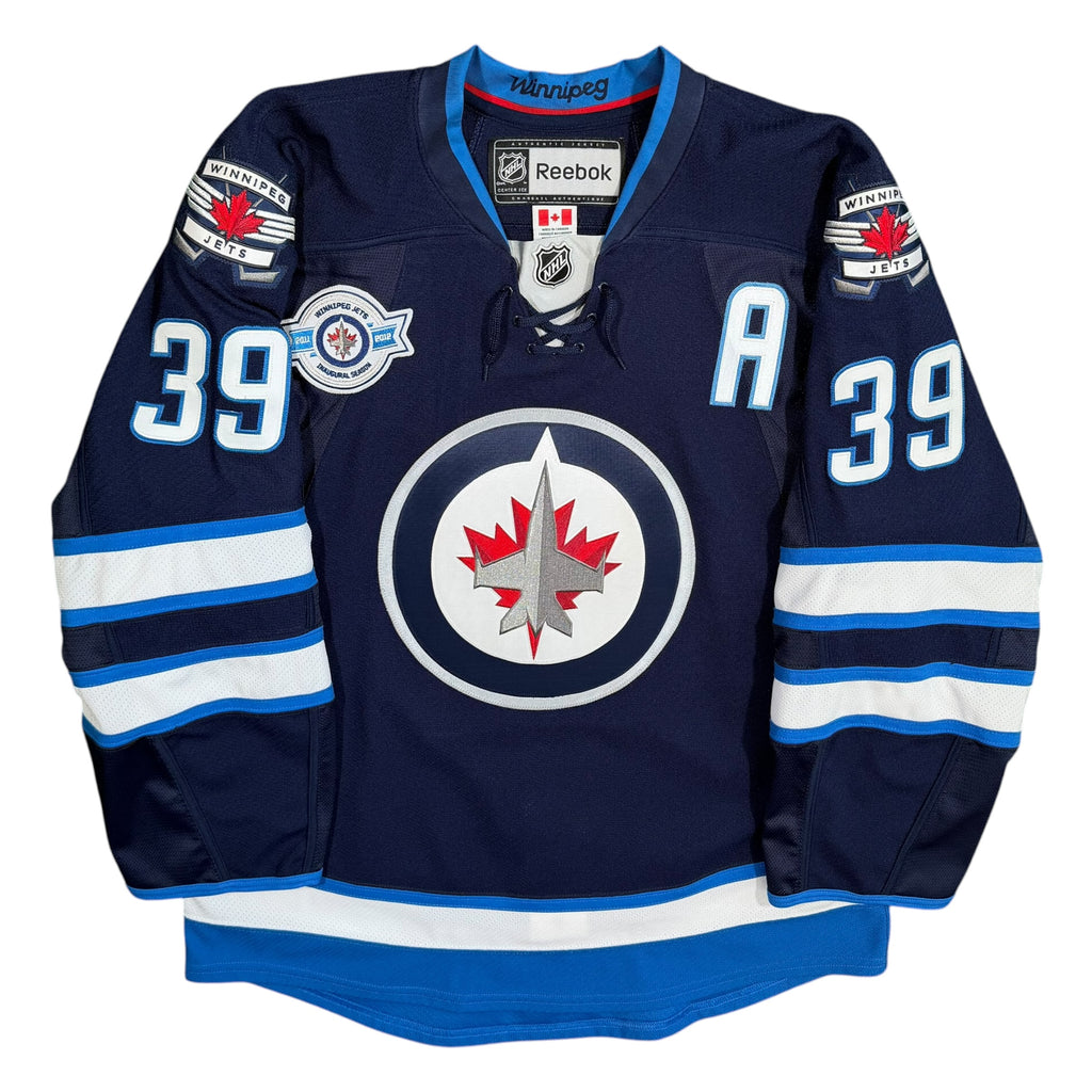 Tobias Enstrom Winnipeg Jets Signed MIC Reebok Authentic NHL Jersey - 52/Large