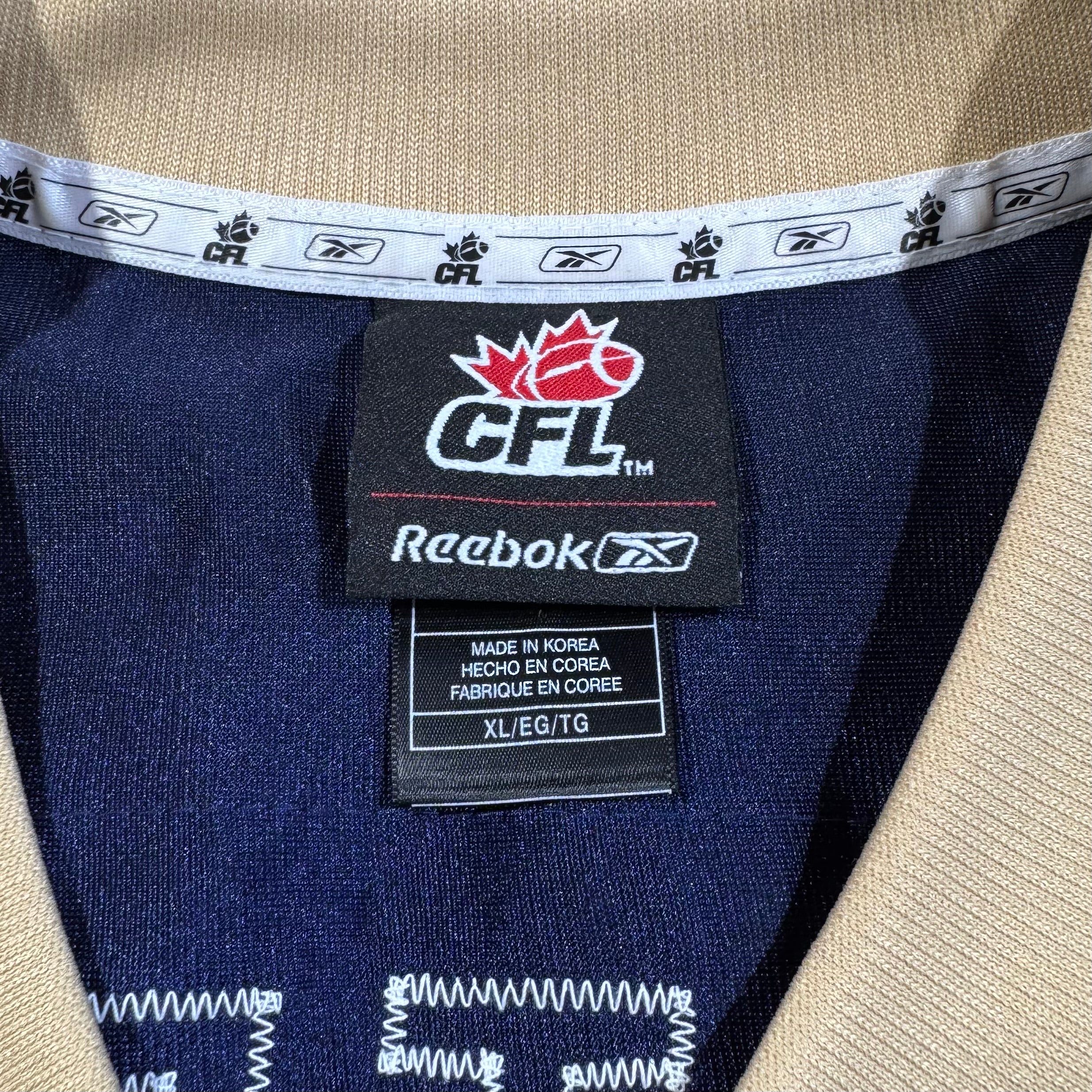 Derik Armstrong Winnipeg Blue Bombers Vintage Reebok CFL Jersey Size XL