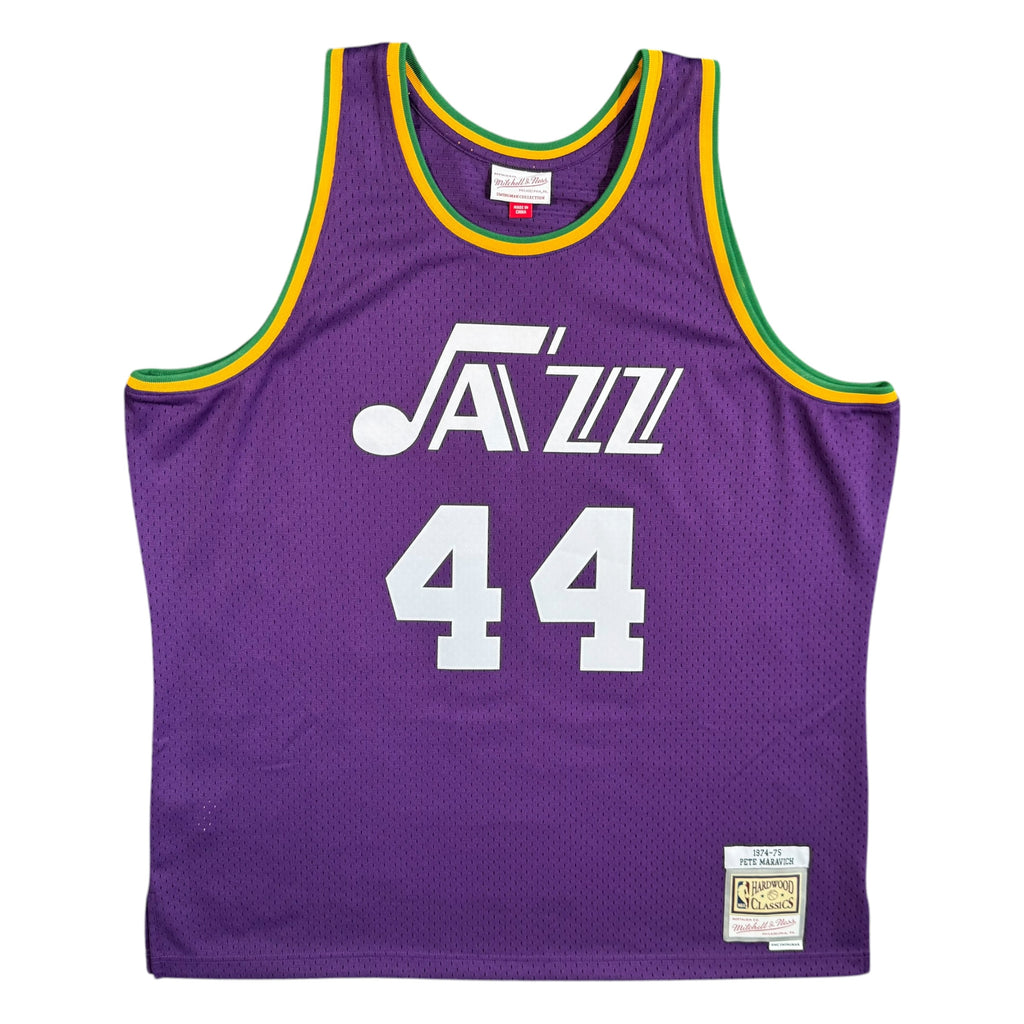 Pistol Pete Maravich Utah Jazz Mitchell & Ness NBA Jersey Size XXL