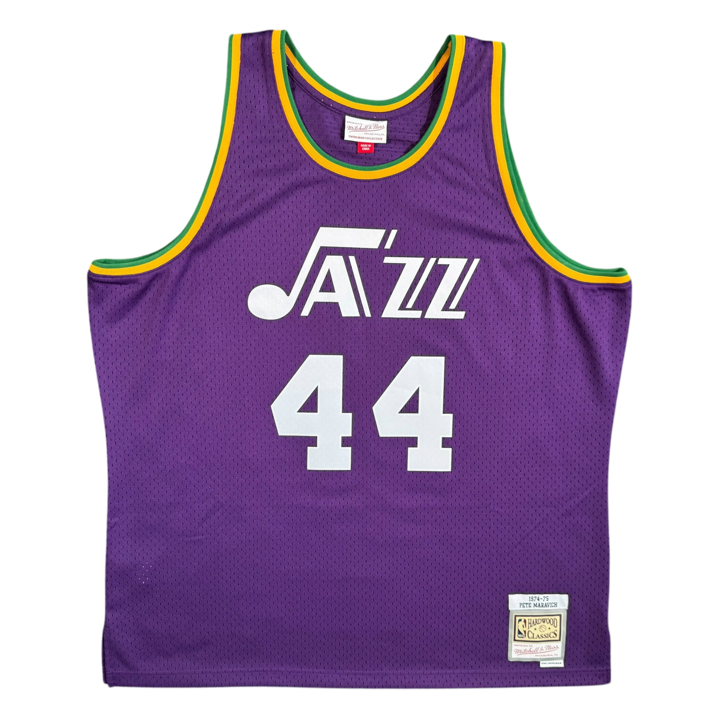 Pistol Pete Maravich Utah Jazz Mitchell & Ness NBA Jersey Size XXL
