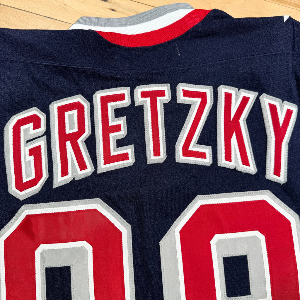 Wayne Gretzky New York Rangers Vintage CCM Liberty NHL Hockey Jersey Size XL