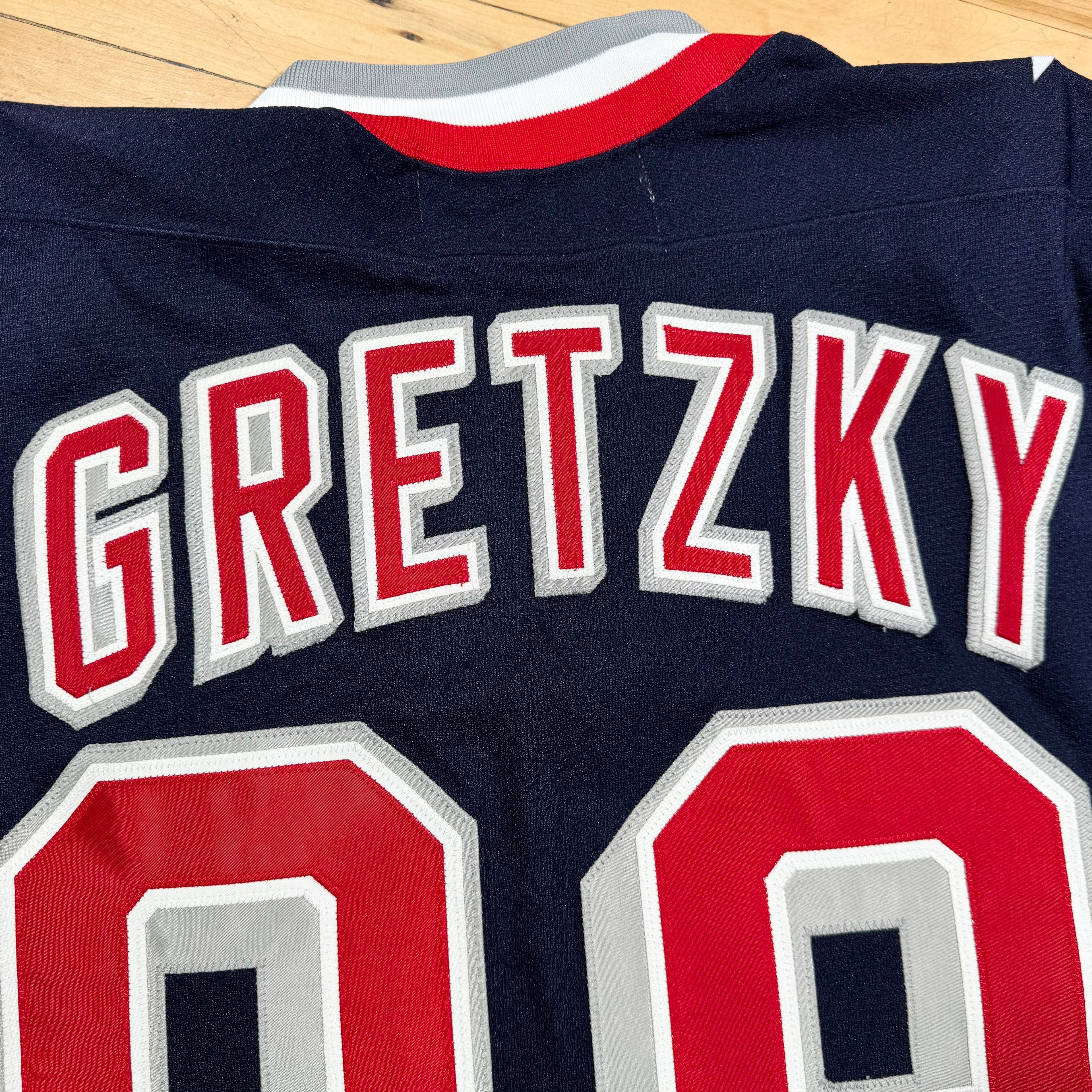 Wayne Gretzky New York Rangers Vintage CCM Liberty NHL Hockey Jersey Size XL
