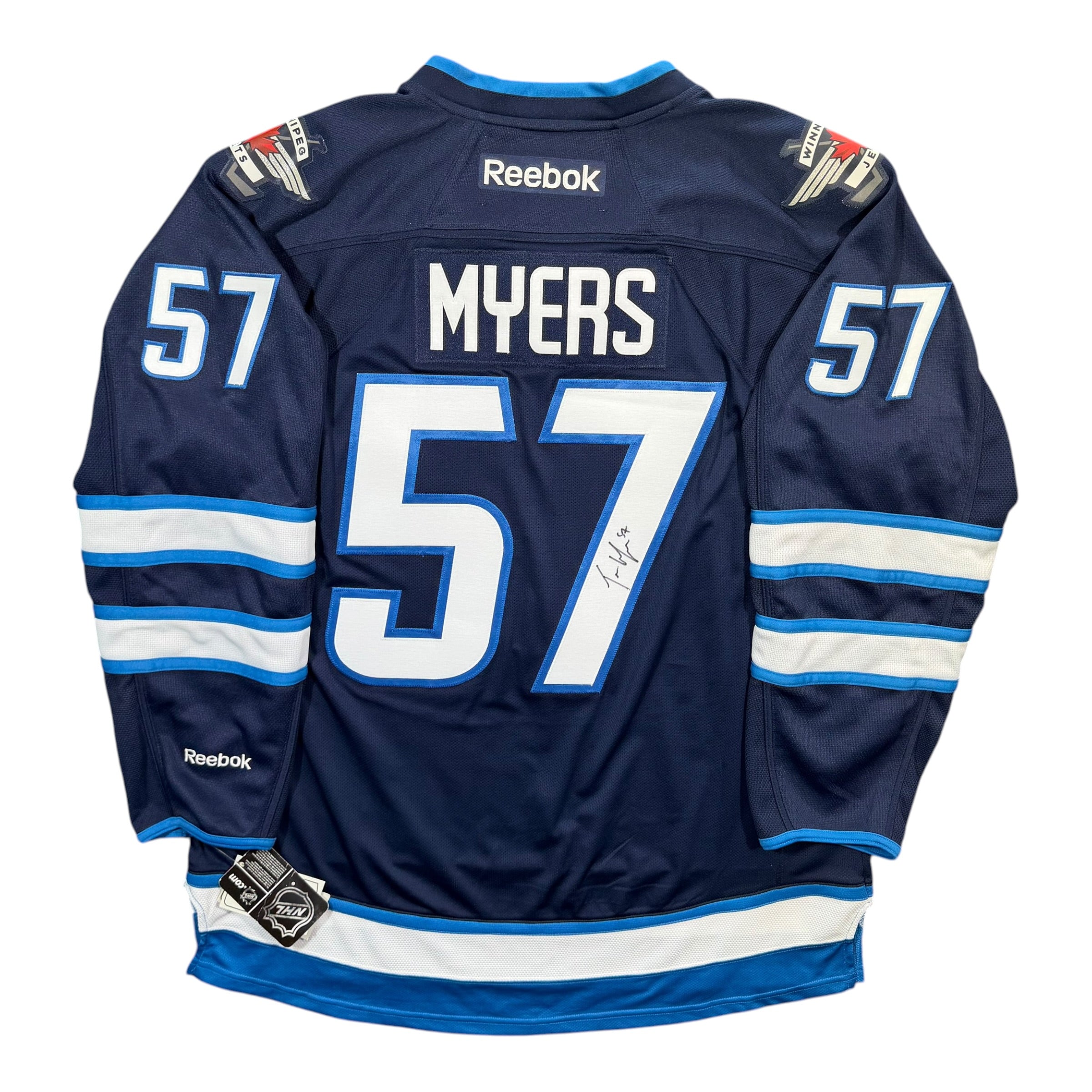 Tyler Myers Winnipeg Jets Signed Reebok NHL Jersey - XXL