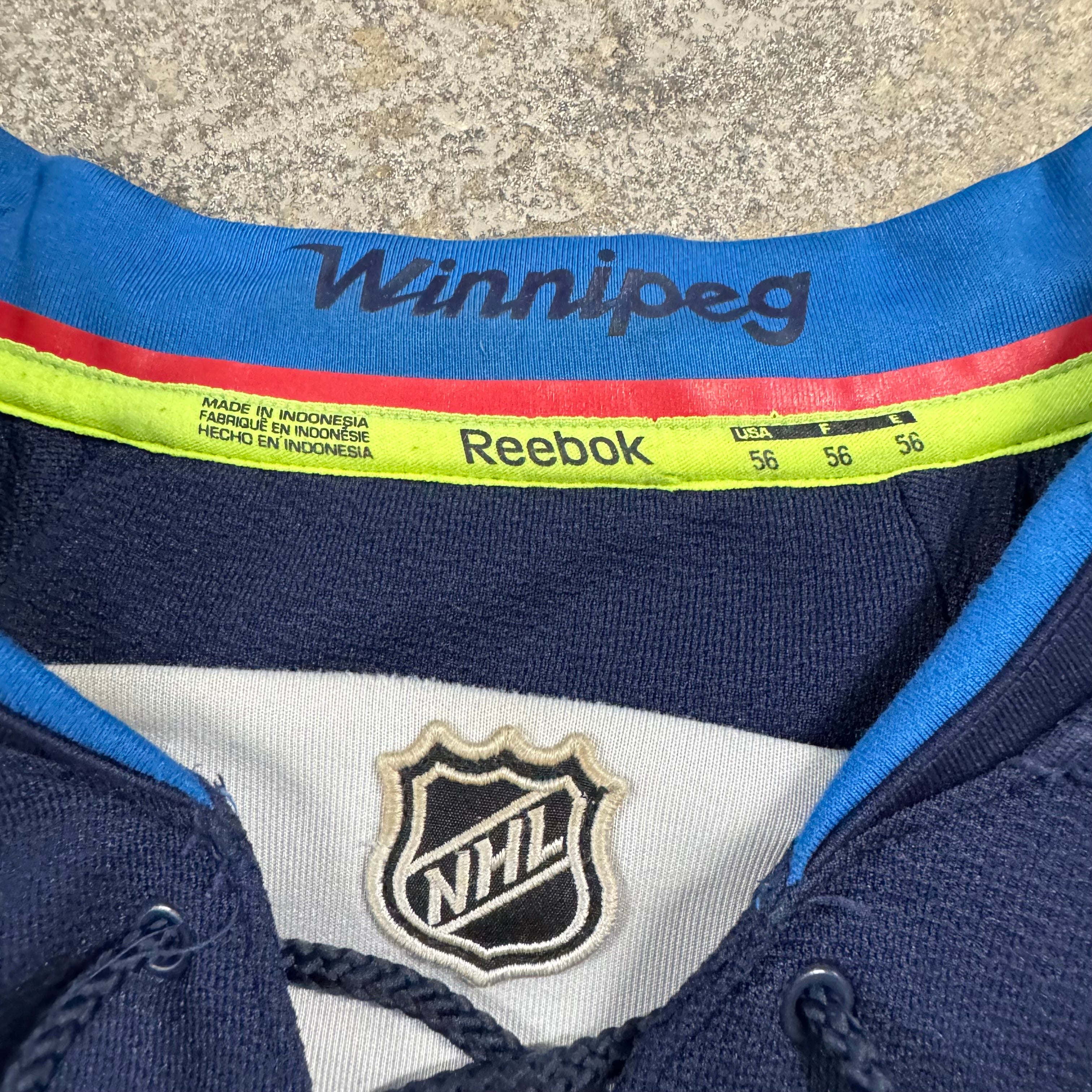 Dustin Byfuglien Winnipeg Jets Authentic Reebok NHL Hockey Jersey Size XXL 56