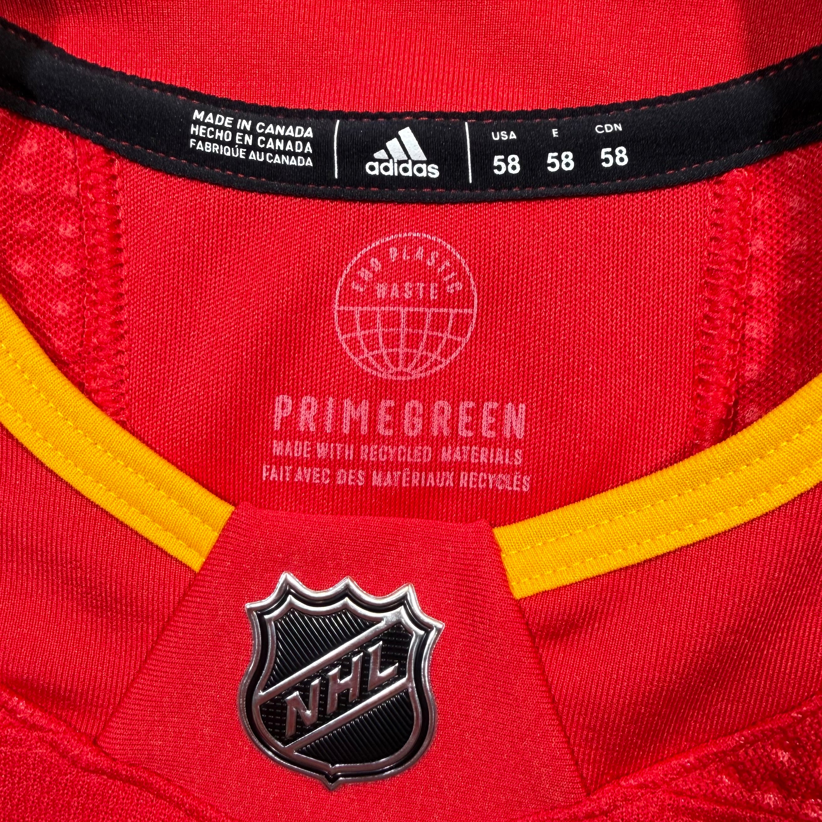 Charles Cote Calgary Flames Team Issued Adidas MIC NHL Jersey - 58/3XL
