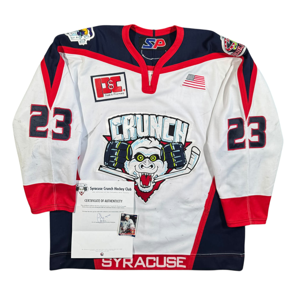 Martin Paroulek Syracuse Crunch Game Worn 2001/02 AHL SP Jersey COA