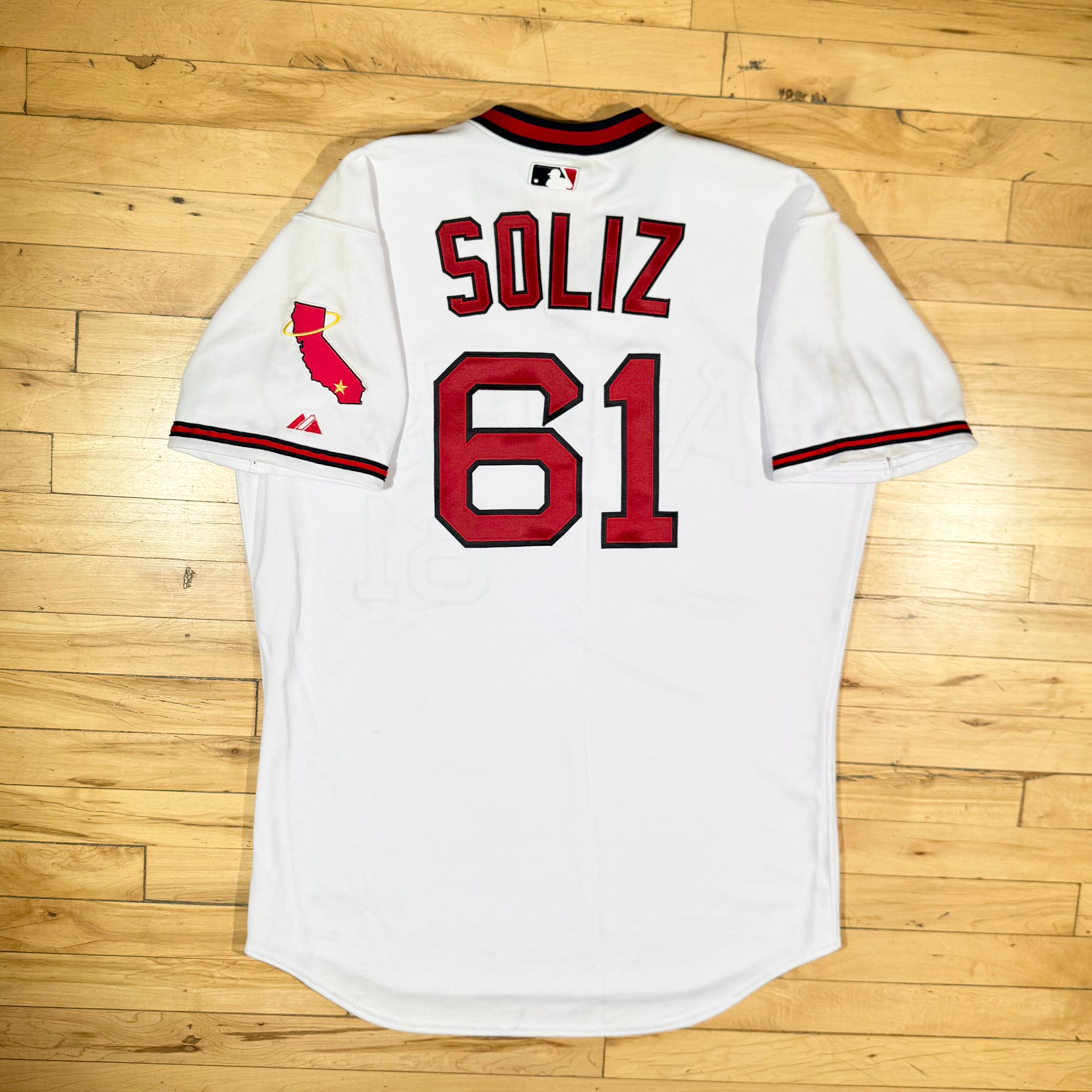 Steve Soliz Los Angeles Angeles 2014 Game Worn Coach 1970s Throwback Jersey COA