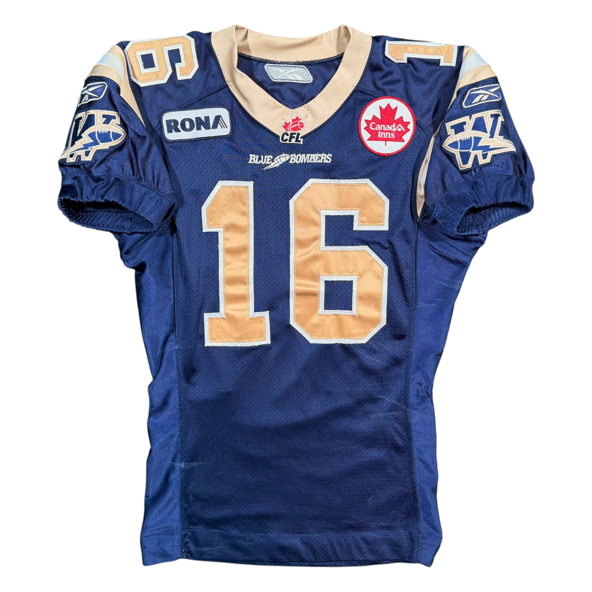 Michael Bishop Winnipeg Blue Bombers 2009 Game Worn CFL Jersey