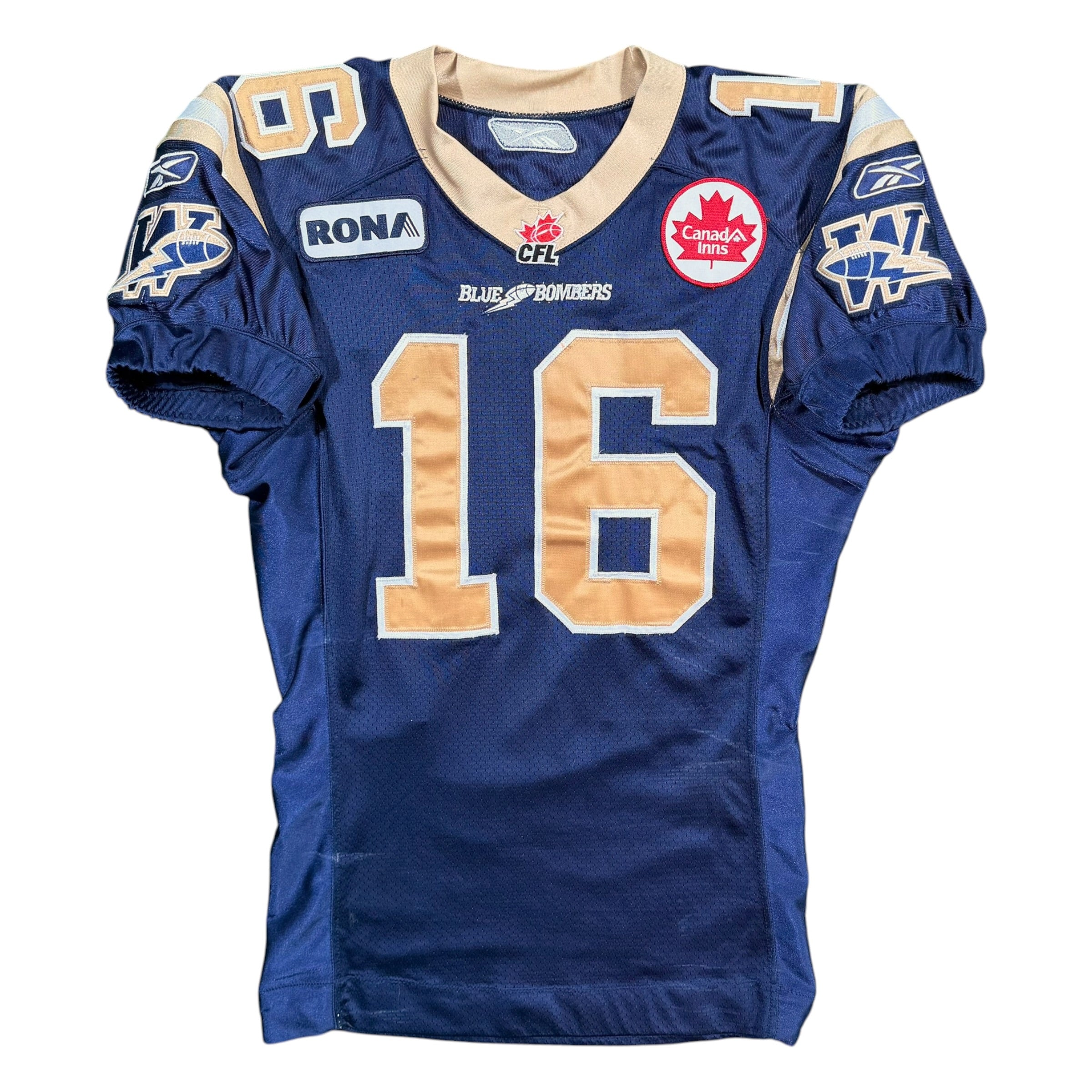 Michael Bishop Winnipeg Blue Bombers 2009 Game Worn CFL Jersey