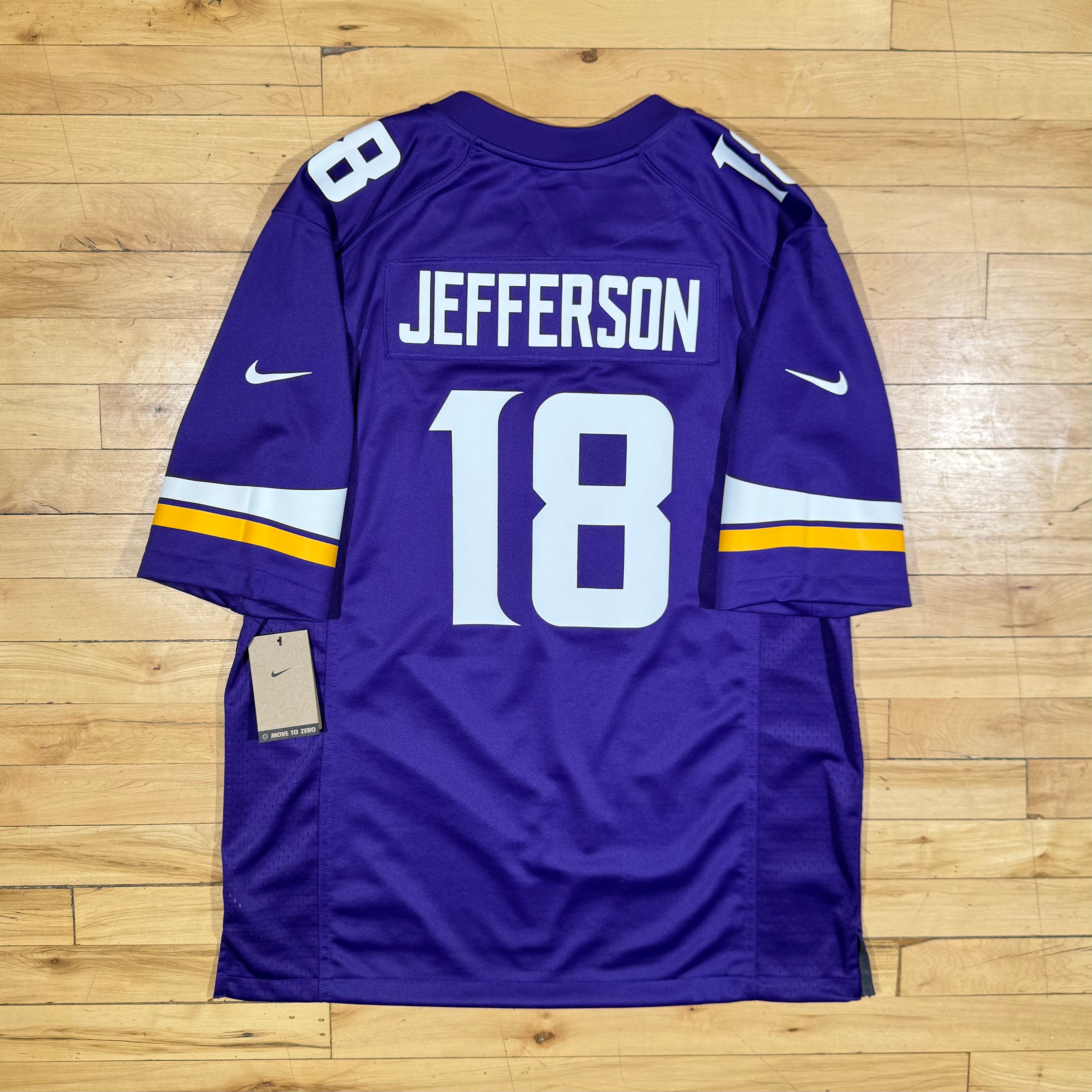Justin Jefferson Minnesota Vikings Nike Game NFL Jersey Size Large NEW