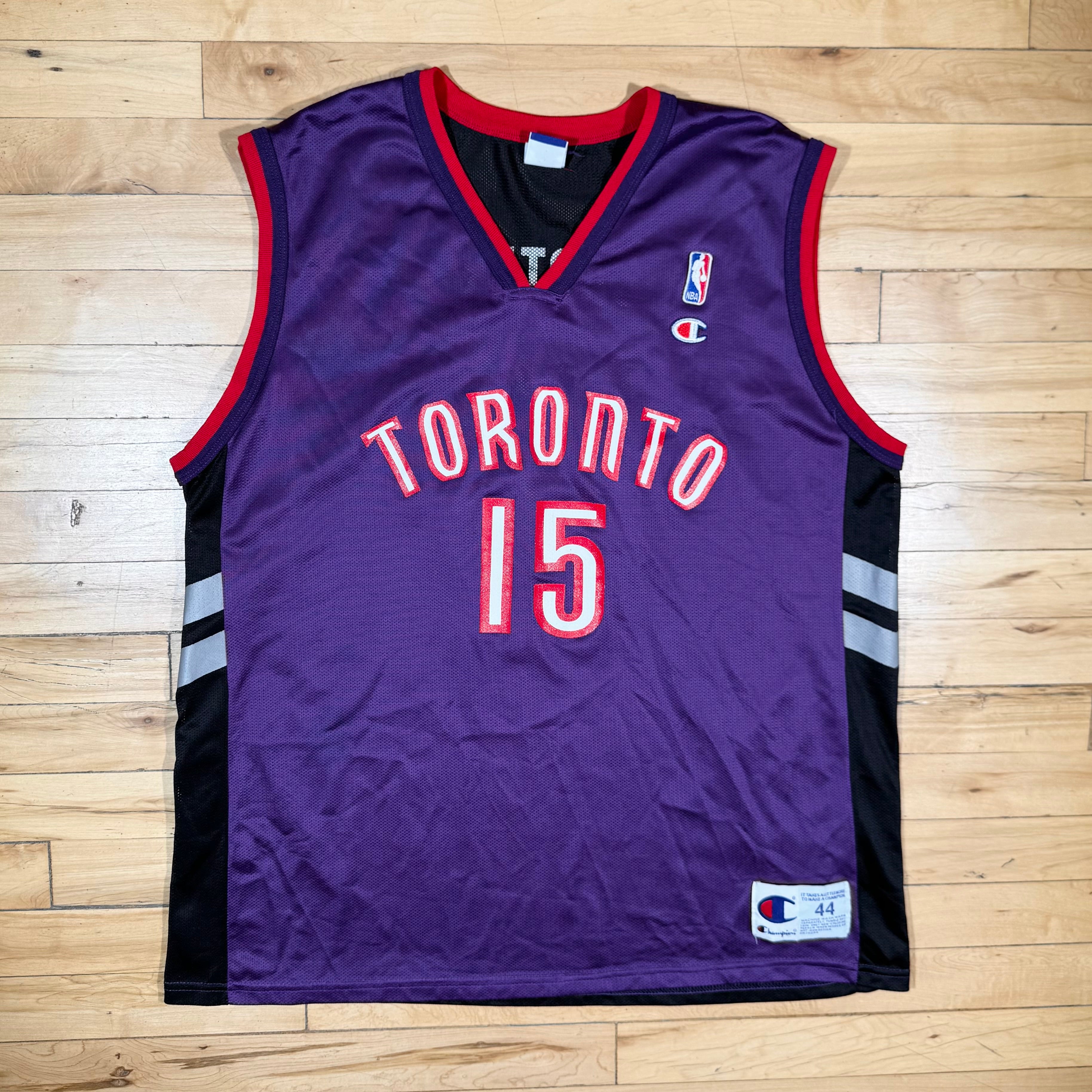 Vince Carter Toronto Raptors Vintage Champion NBA Jersey Size 44 Large