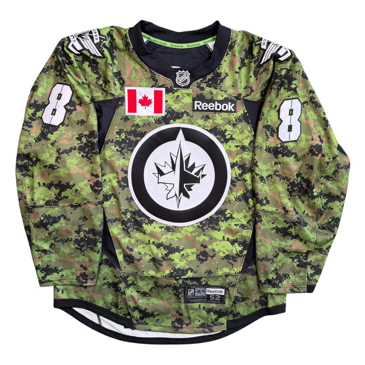 Jacob Trouba Winnipeg Jets Canadian Forces Night 2014 Reebok MIC Jersey - 52/Large