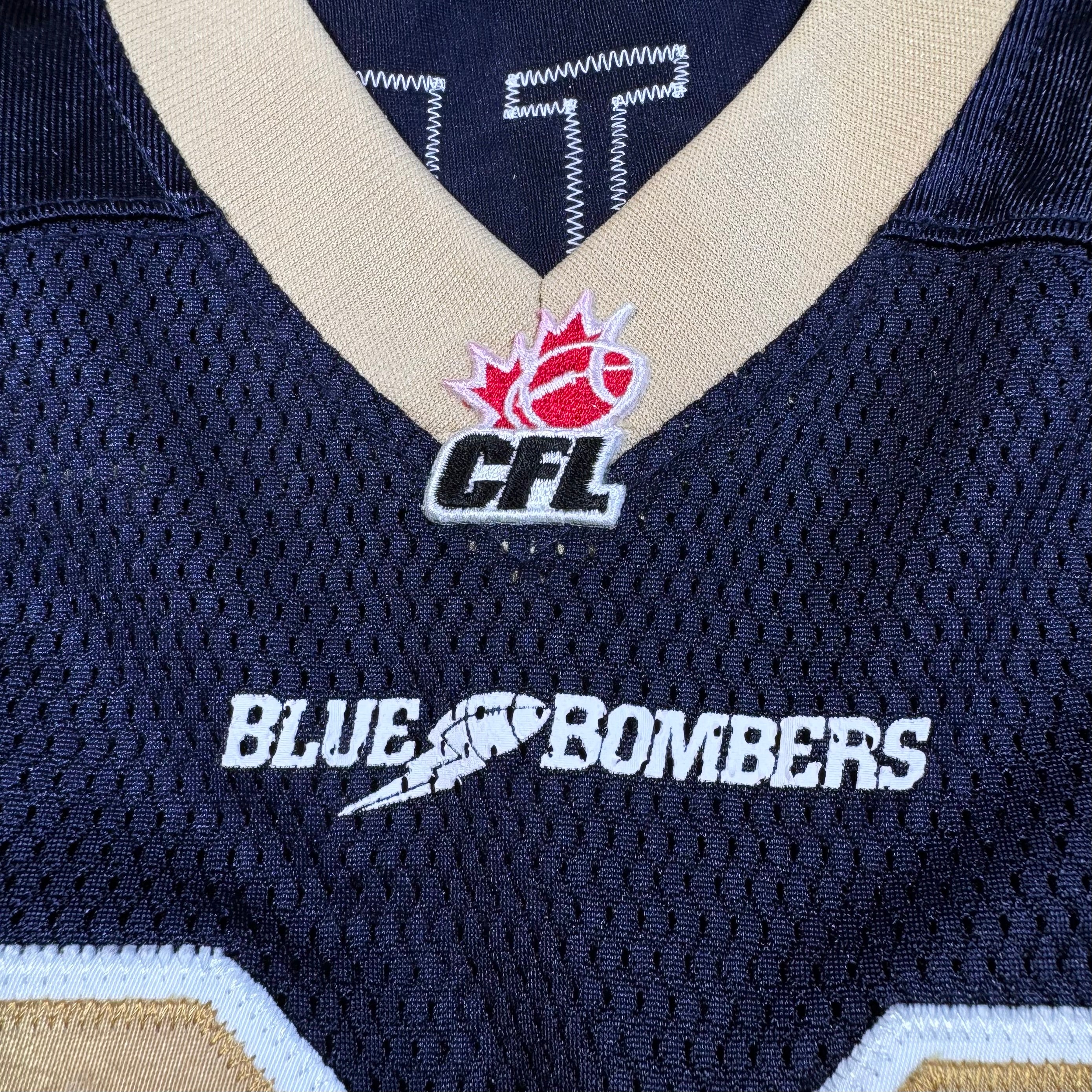 Derik Armstrong Winnipeg Blue Bombers Vintage Reebok CFL Jersey Size XL