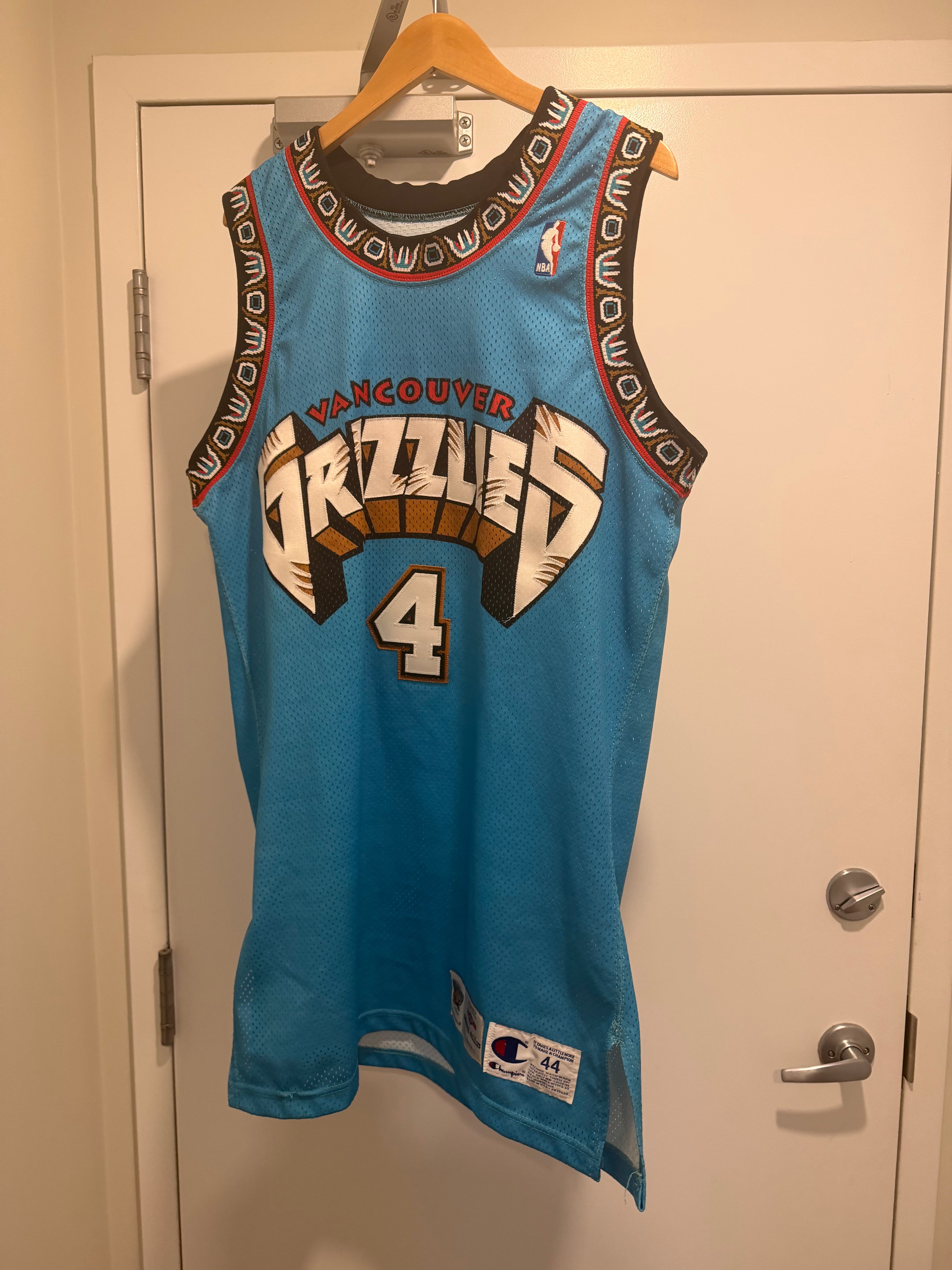 Byron Scott  Vancouver Grizzlies Pro Cut Champion NBA Jersey Size 44 +3
