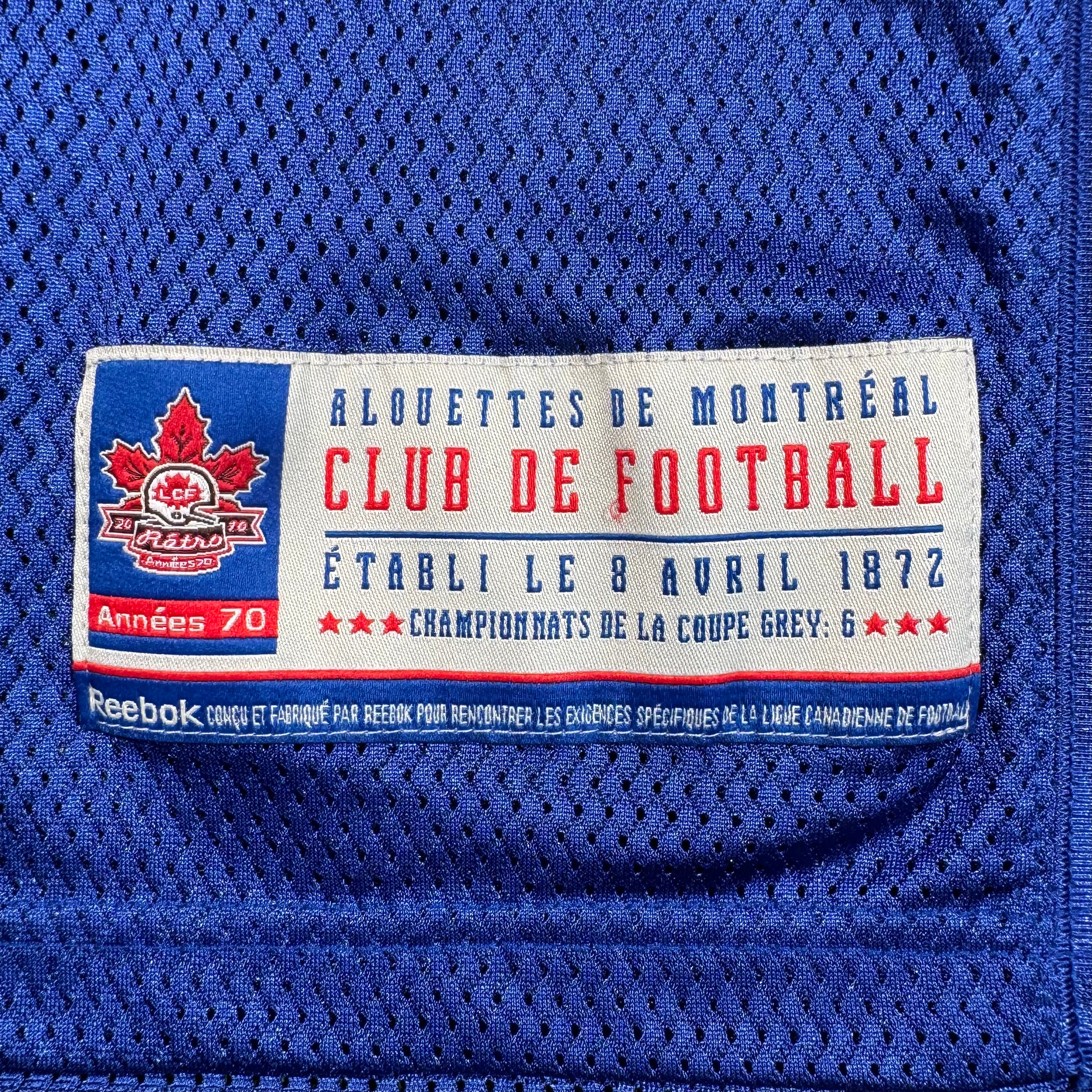 Tony Proudfoot Montreal Alouettes Vintage 70’s CFL Reebok Jersey Size Medium