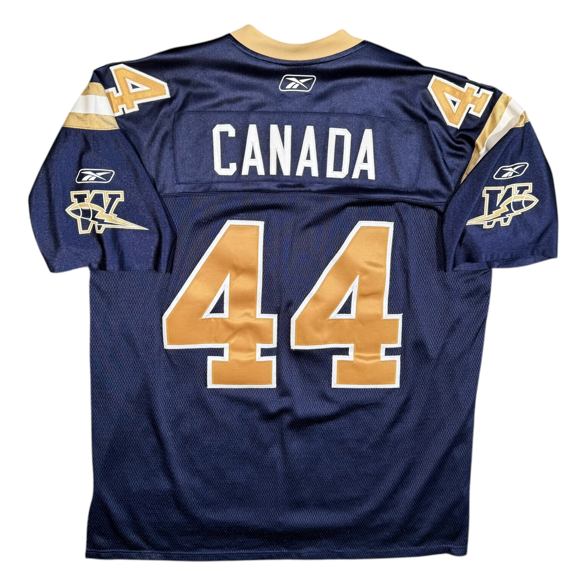 Tom Canada Winnipeg Blue Bombers Vintage Reebok CFL Jersey Size XXL