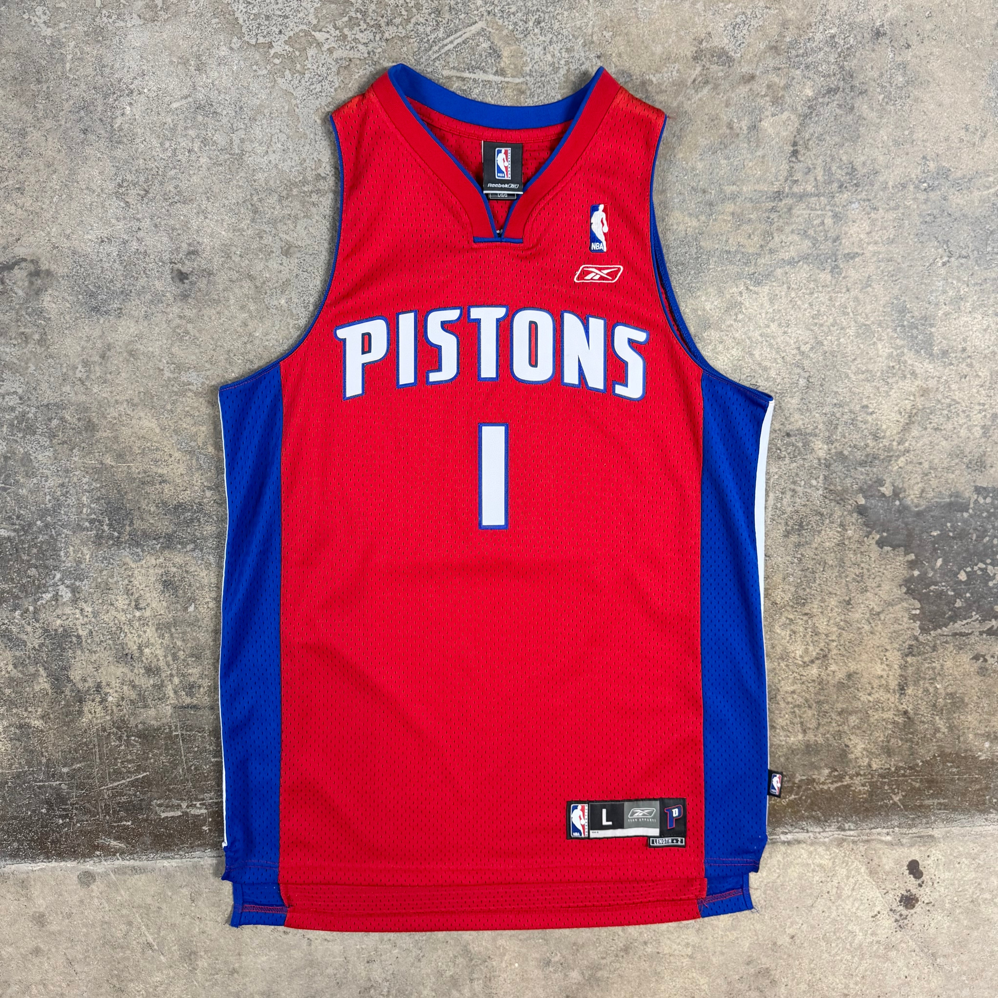 Chauncey Billups Detroit Pistons Vintage Reebok NBA Jersey Size Large