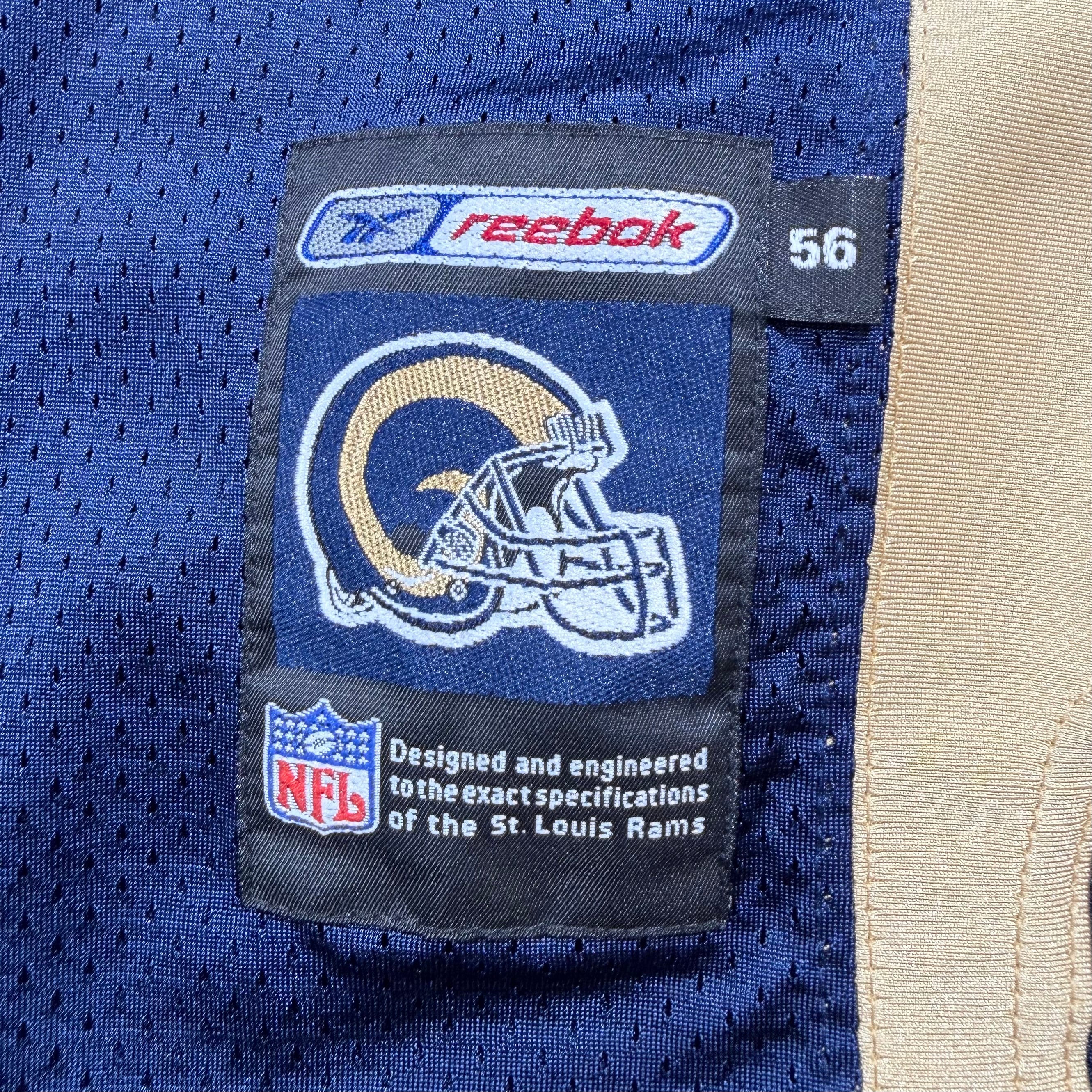 Kurt Warner St. Louis Rams Vintage Authentic Reebok Helmet Tag NFL Jersey - 56/3XL