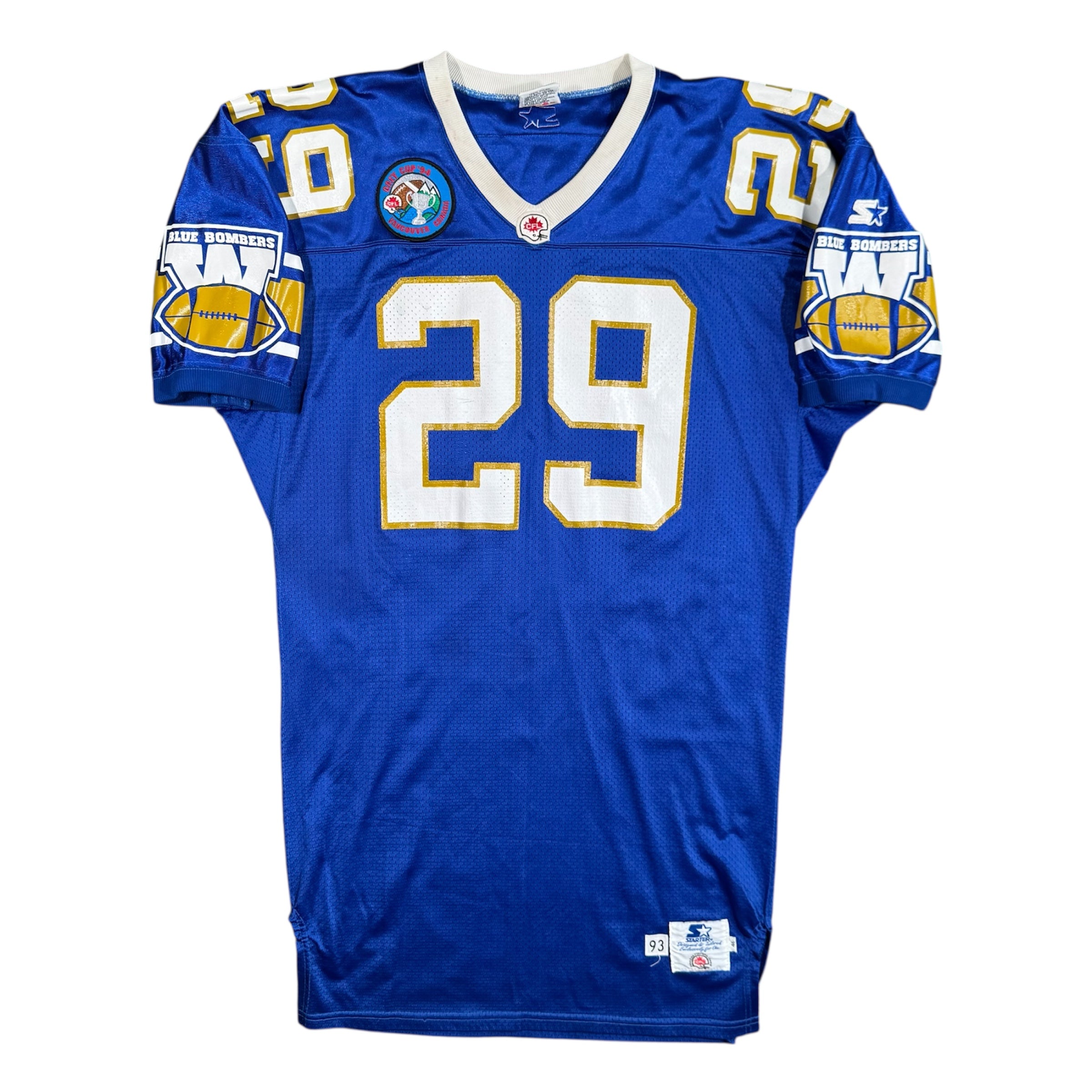 Lawrence Hatch Winnipeg Blue Bombers 1993 Game Worn Starter Jersey
