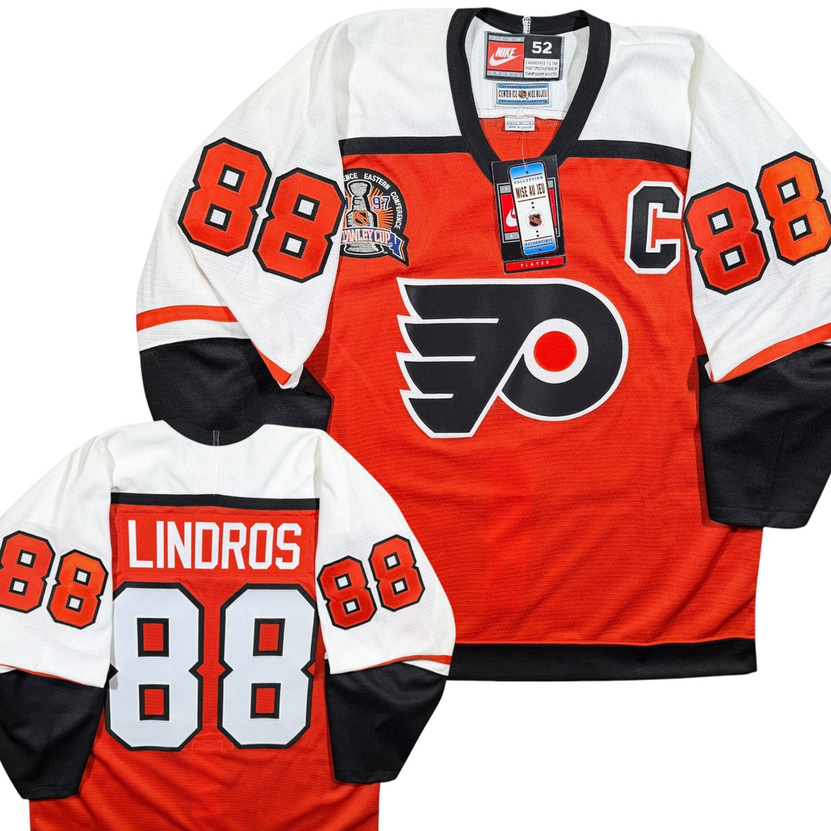 Eric Lindros Philadelphia Flyers Vintage 1997 Stanley Cup Nike Authentic NHL Jersey - 52/Large