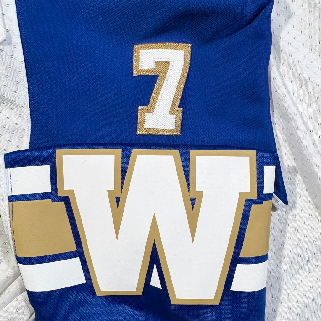 Weston Dressler Winnipeg Blue Bombers Adidas CFL Jersey Size Large