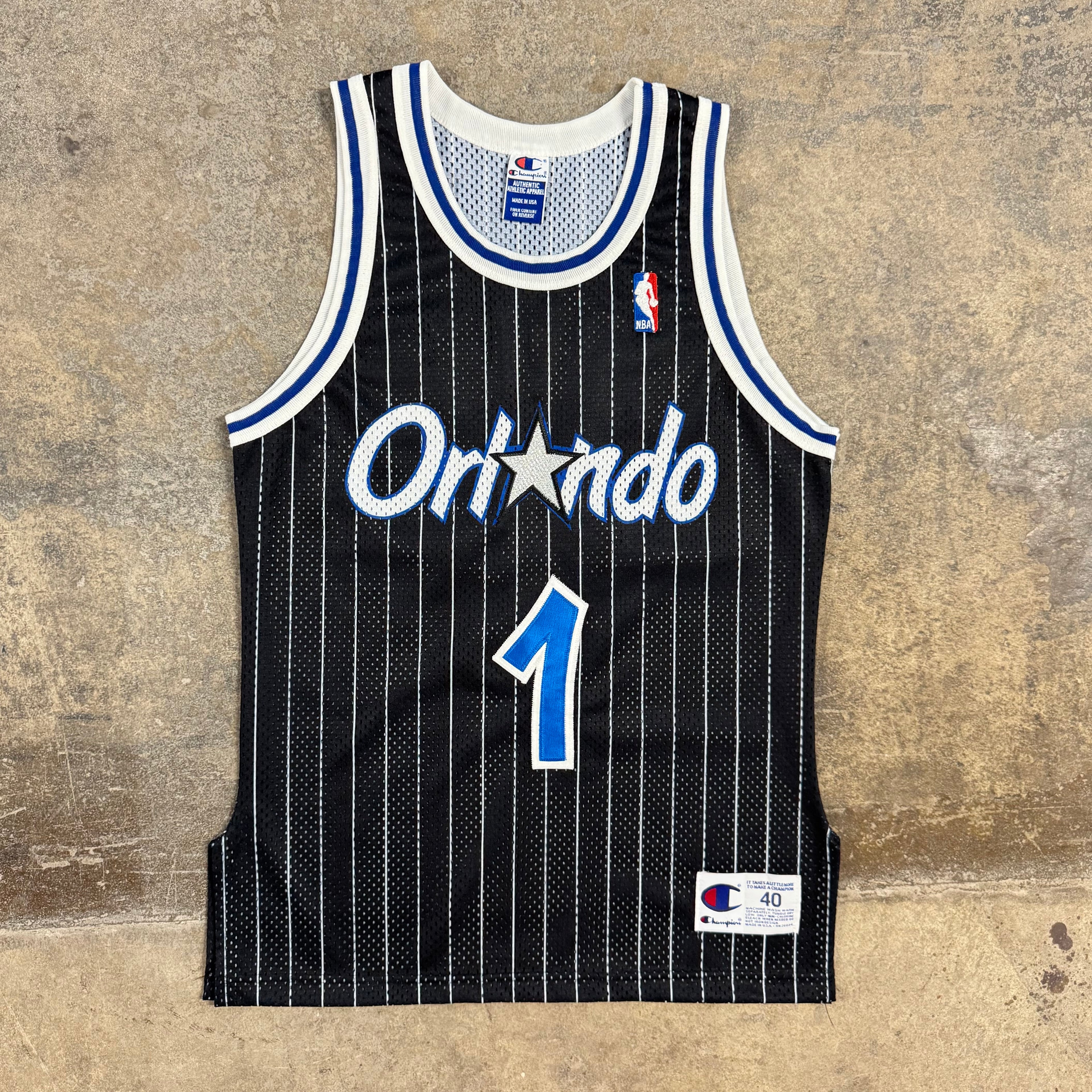 Penny Hardaway Orlando Magic Vintage Champion Authentic NBA Jersey Size 40 M