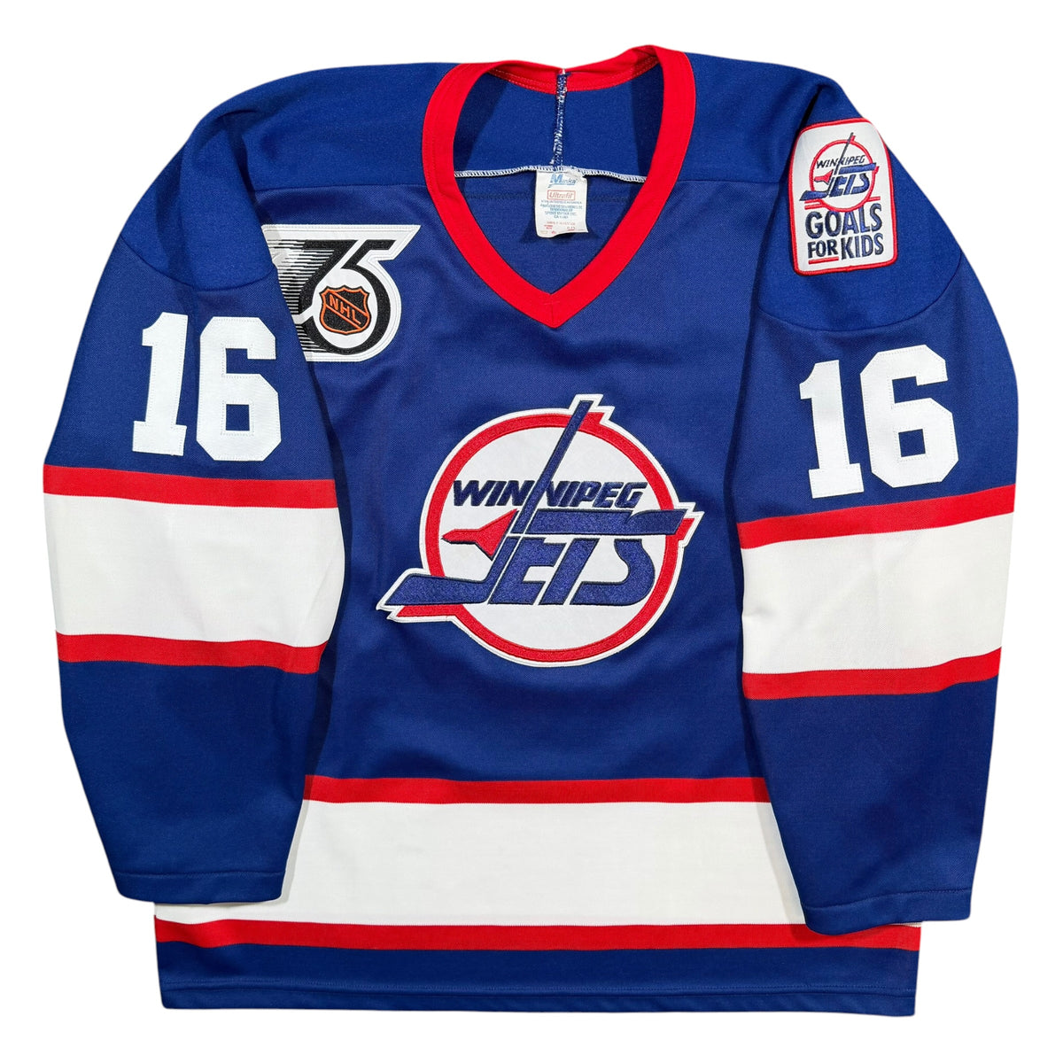 Ed Olczyk Winnipeg Jets Vintage CCM NHL Jersey - Large