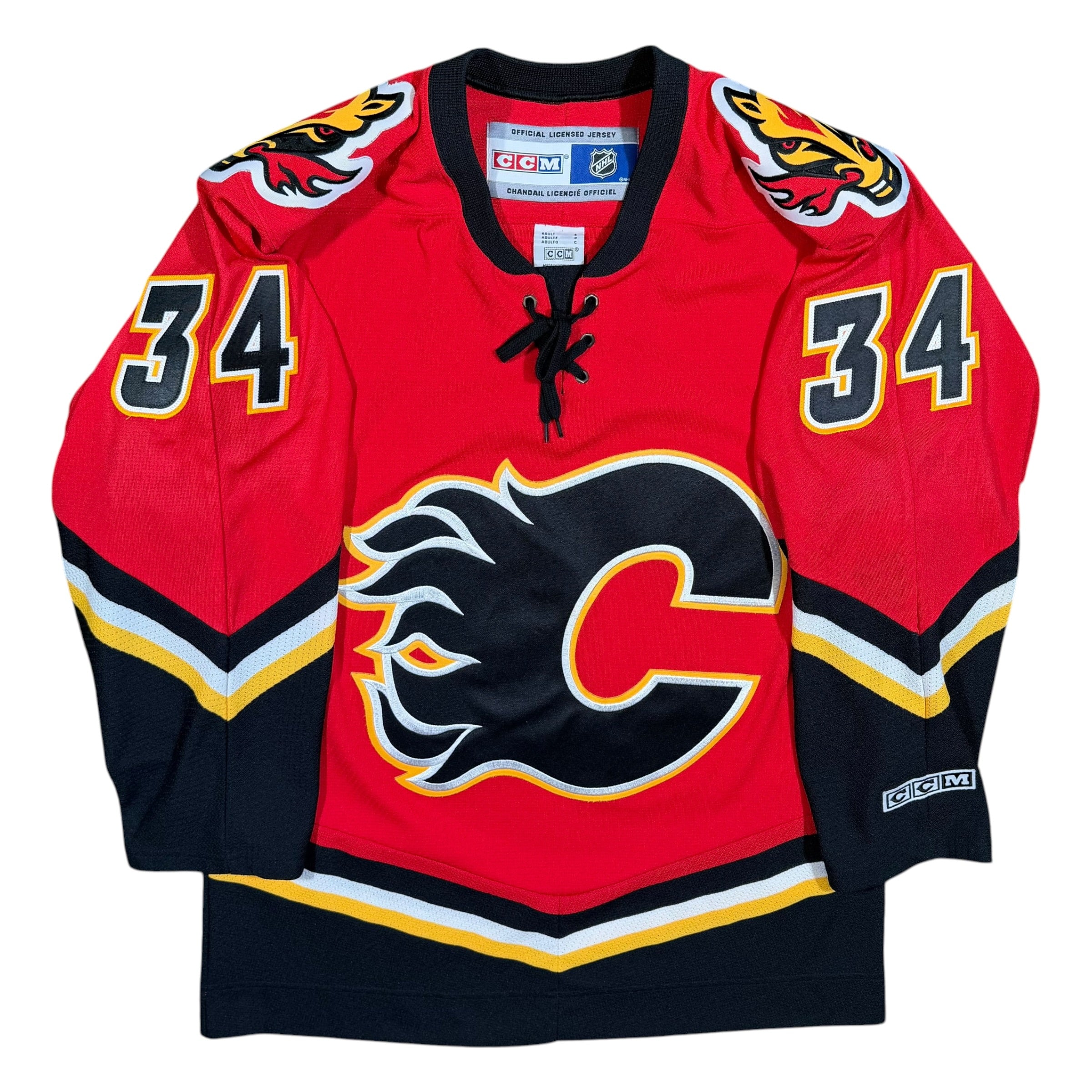 Miikka Kiprusoff Calgary Flames Vintage CCM NHL Jersey - Small