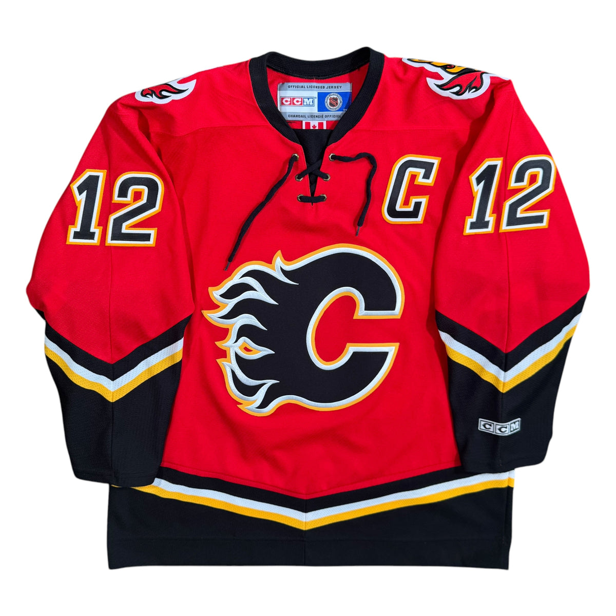 Jarome Iginla Calgary Flames Vintage CCM NHL Jersey Size Large
