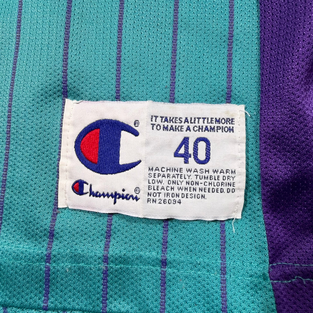 Baron Davis Charlotte Hornets Vintage Champion NBA Jersey - 40/Medium