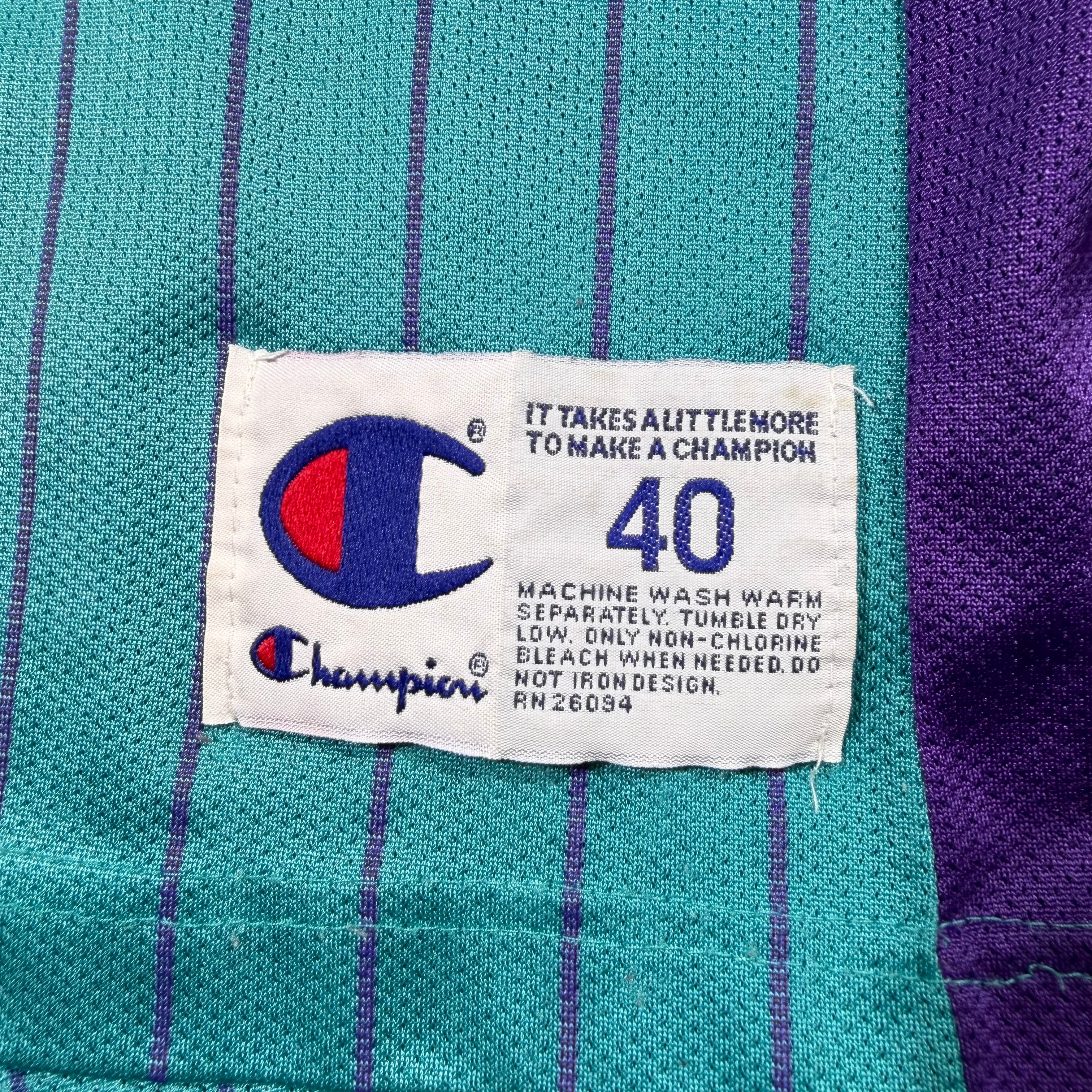 Baron Davis Charlotte Hornets Vintage Champion NBA Jersey - 40/Medium