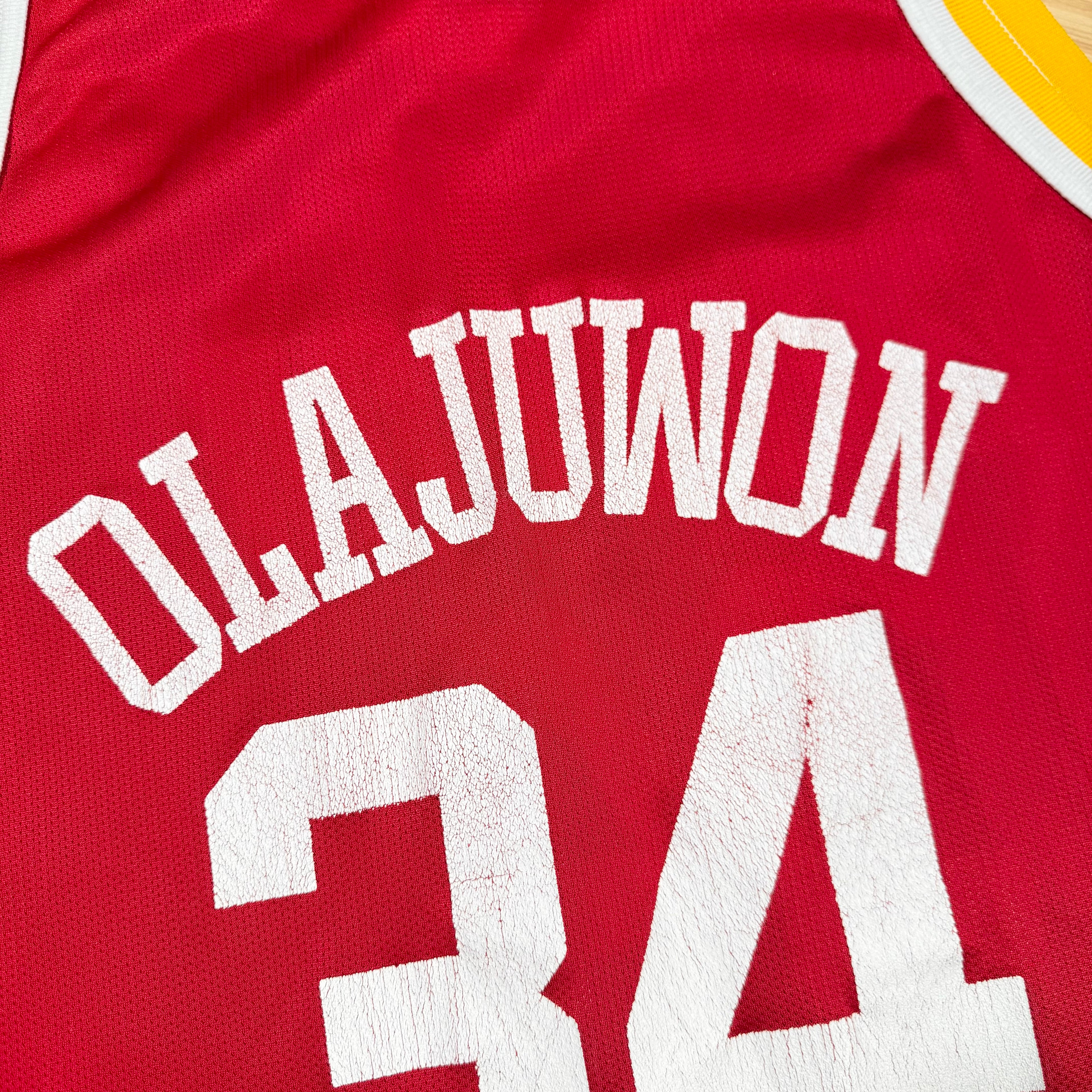Hakeem Olajuwon Houston Rockets Vintage Champion NBA Jersey Size 48 XL
