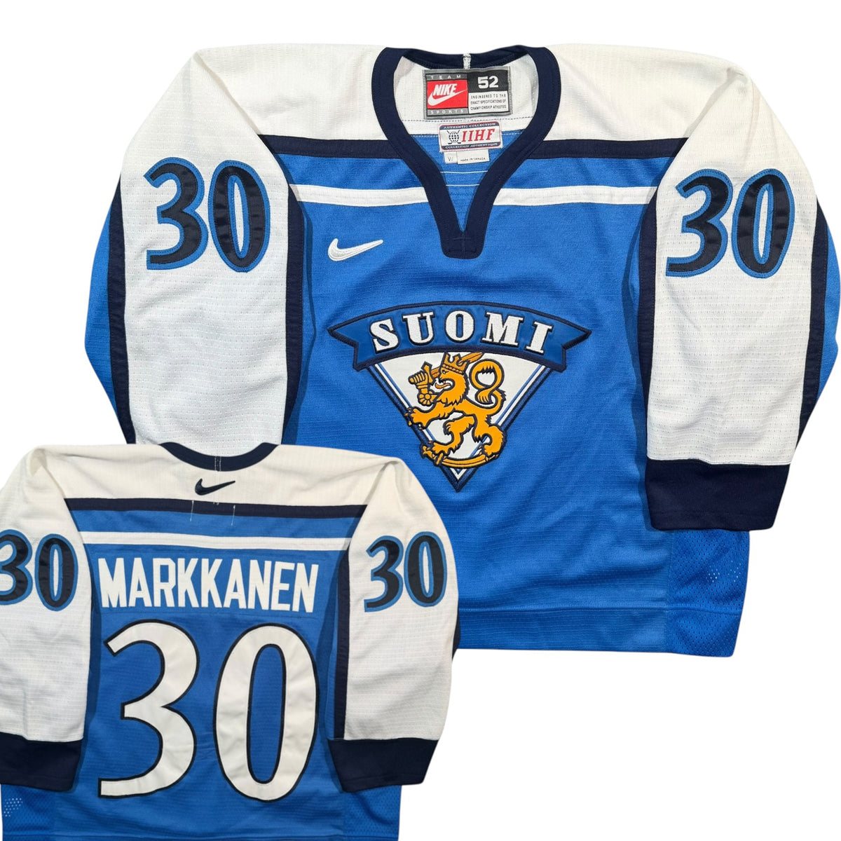 Jussi Markkanen Team Finland 2002 Authentic MIC Jersey - 52W/Large