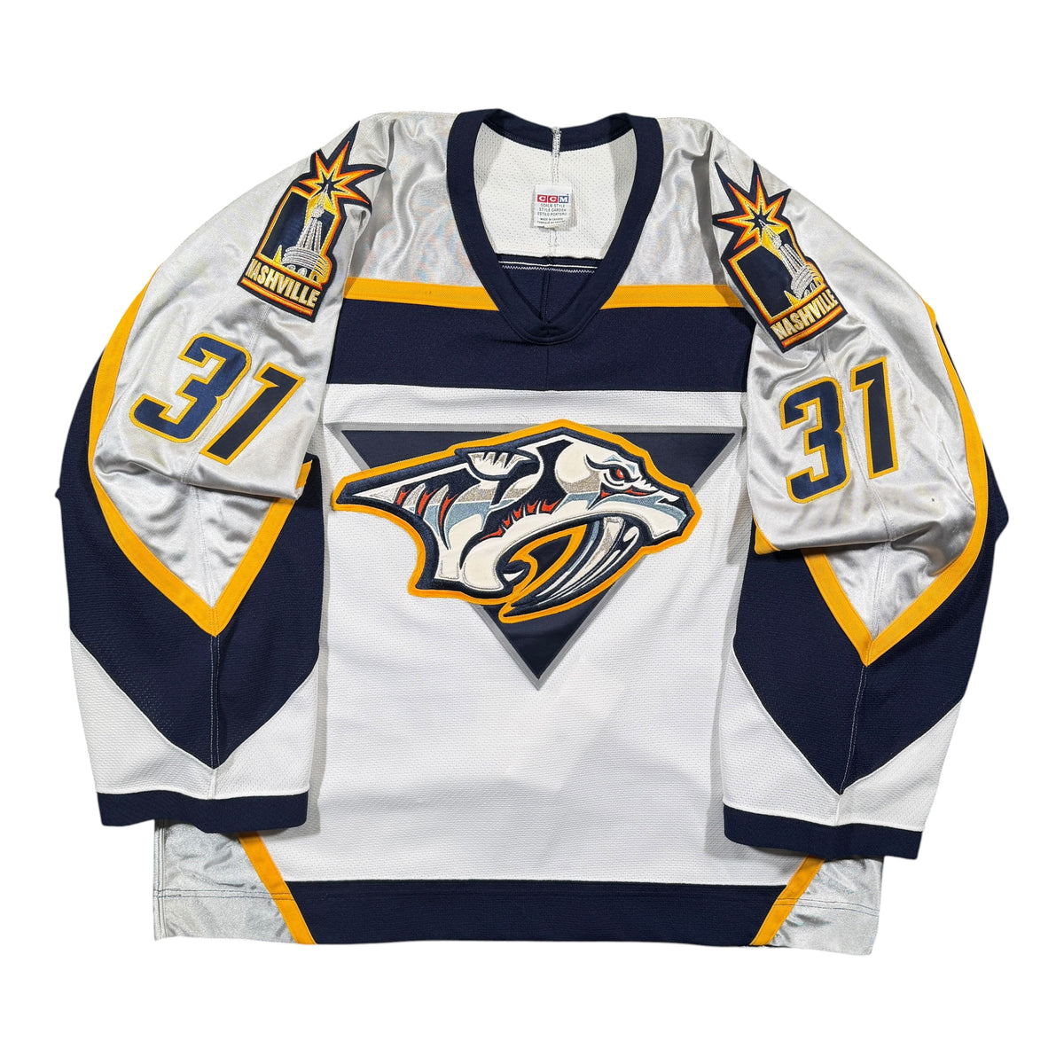 Brian Finley Nashville Predators 2002/03 Game Issued CCM NHL Jersey - 58G