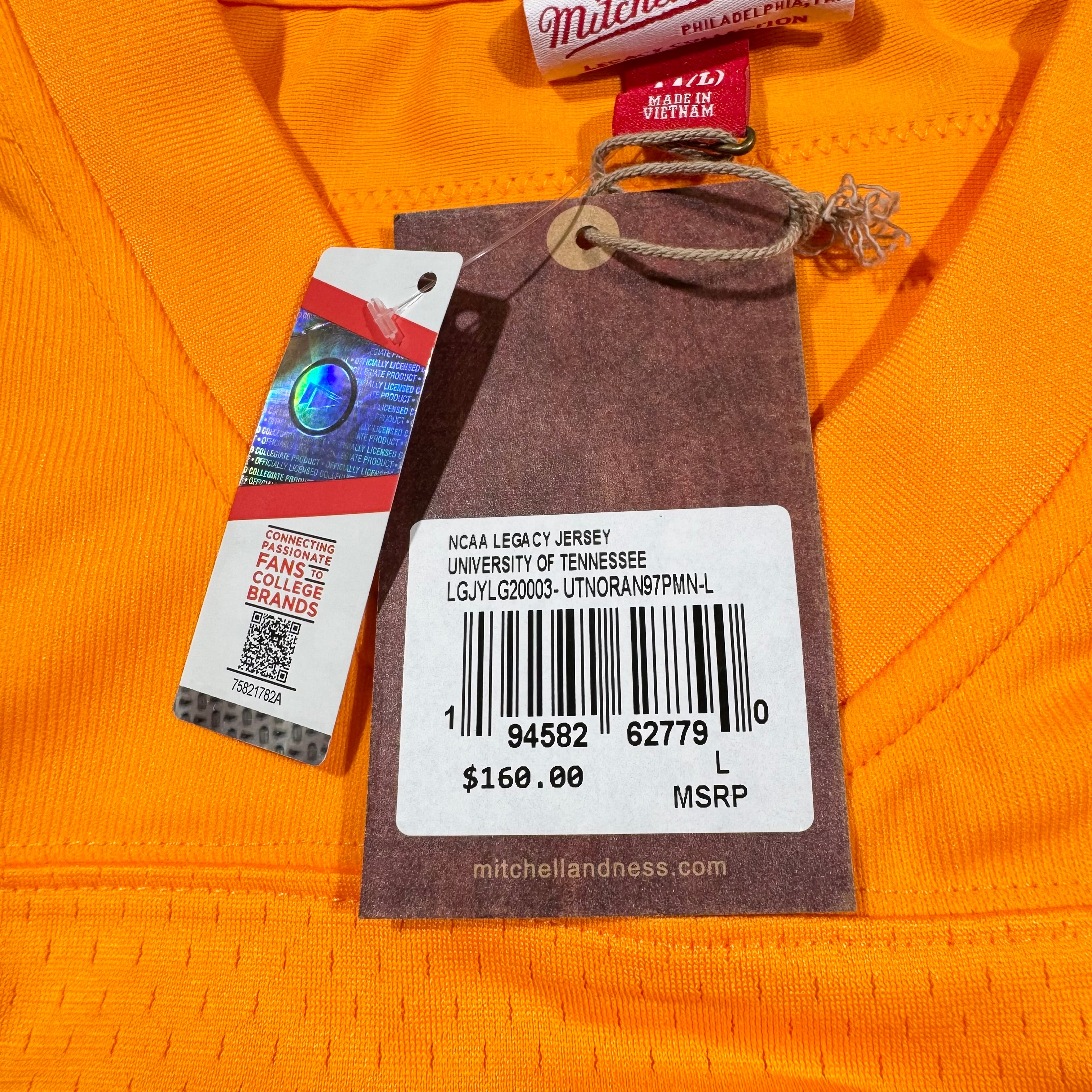 Peyton Manning Tennessee Volunteers Mitchell & Ness NCAA Jersey Size Large 44