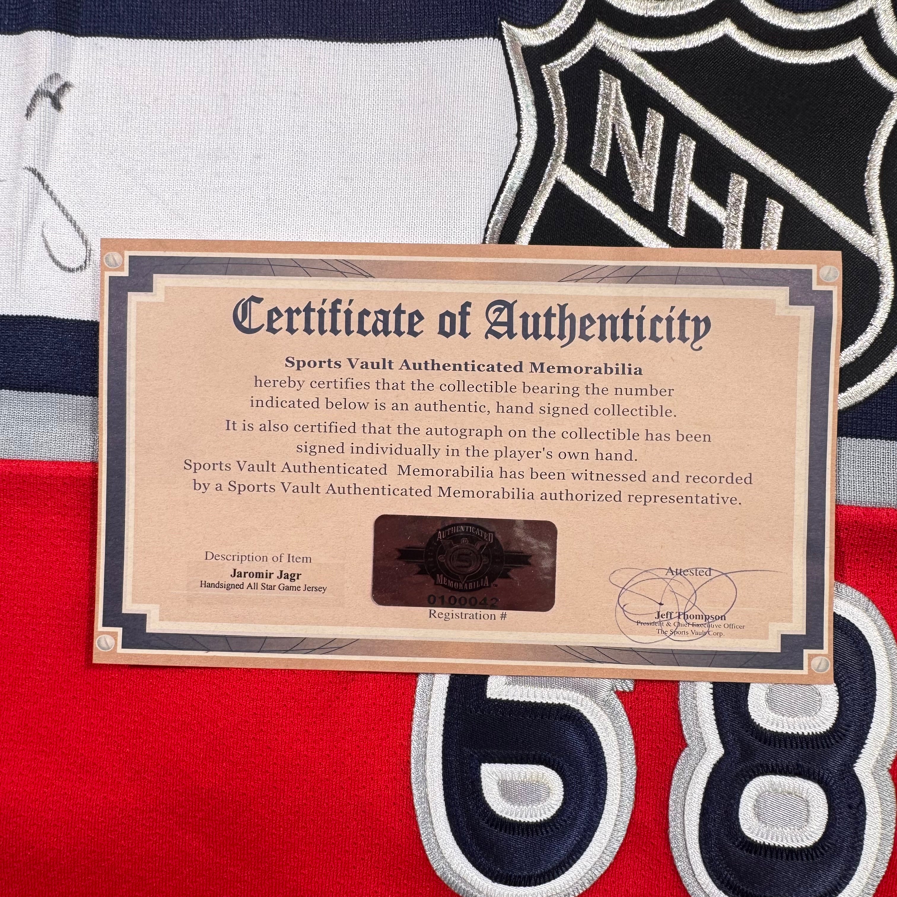 Jaromir Jagr 2000 NHL All Star Signed COA Vintage CCM Jersey Size Large NEW