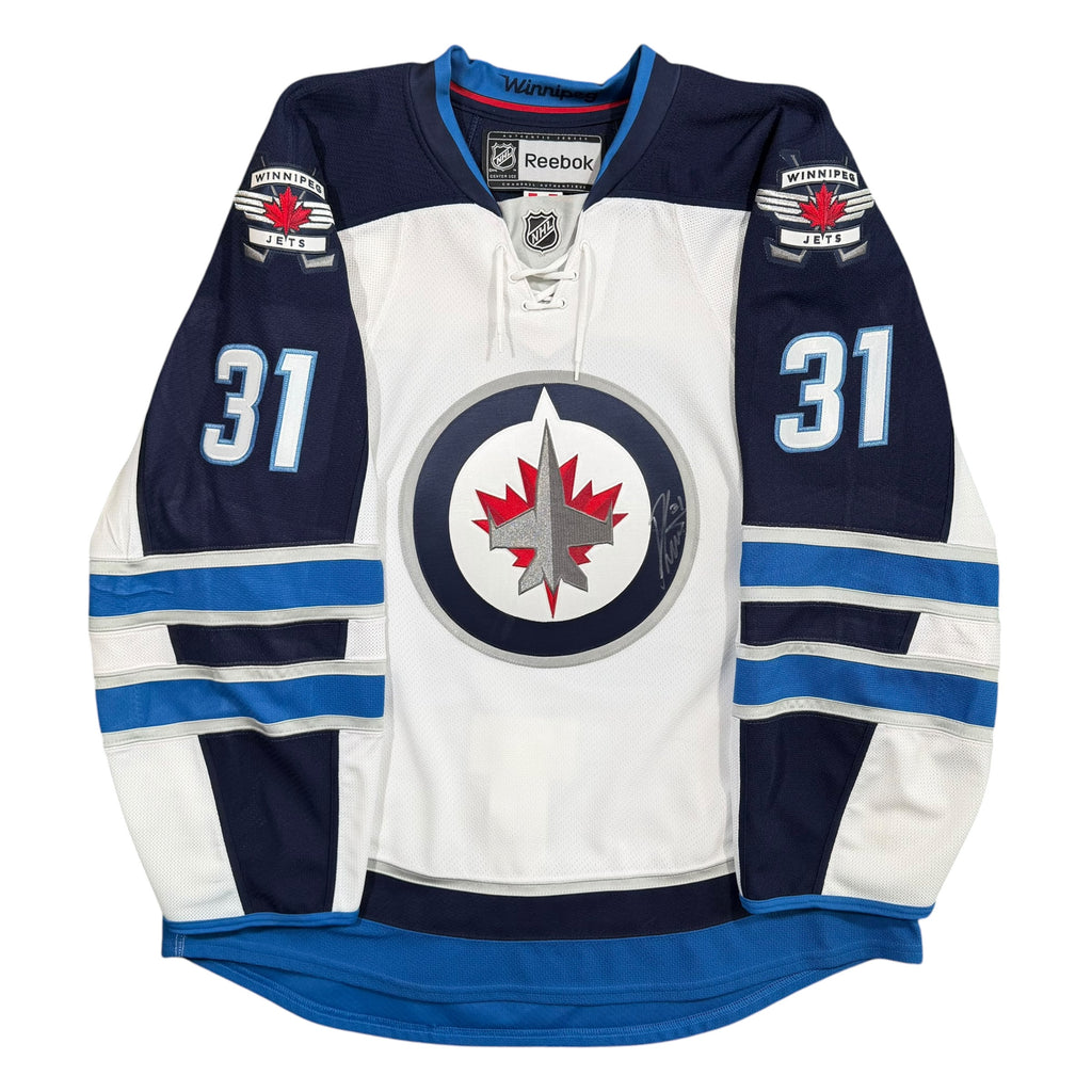 Ondřej Pavelec Winnipeg Jets Signed MIC Authentic NHL Jersey - 56/XXL