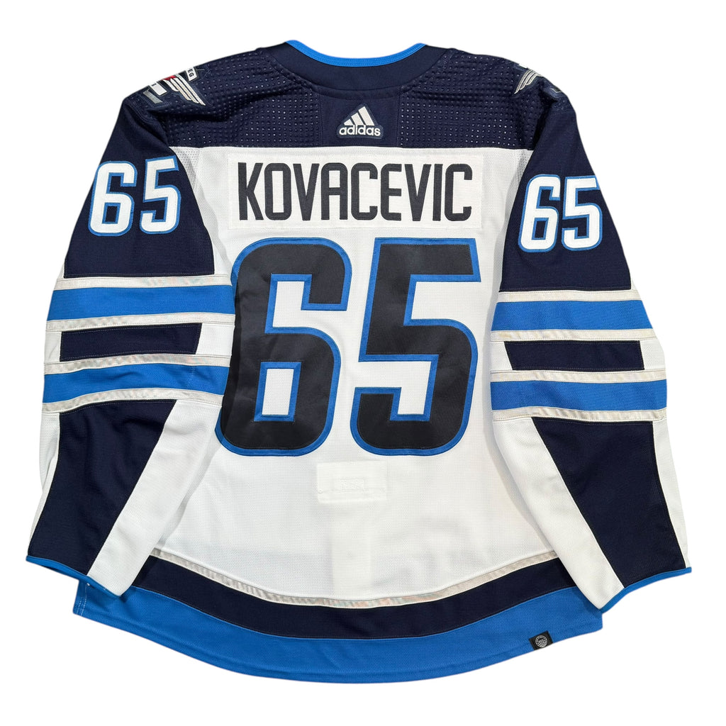 Johnathan Kovacevic Winnipeg Jets Game Issued MIC Authentic NHL Adidas Jersey - 58/3XL