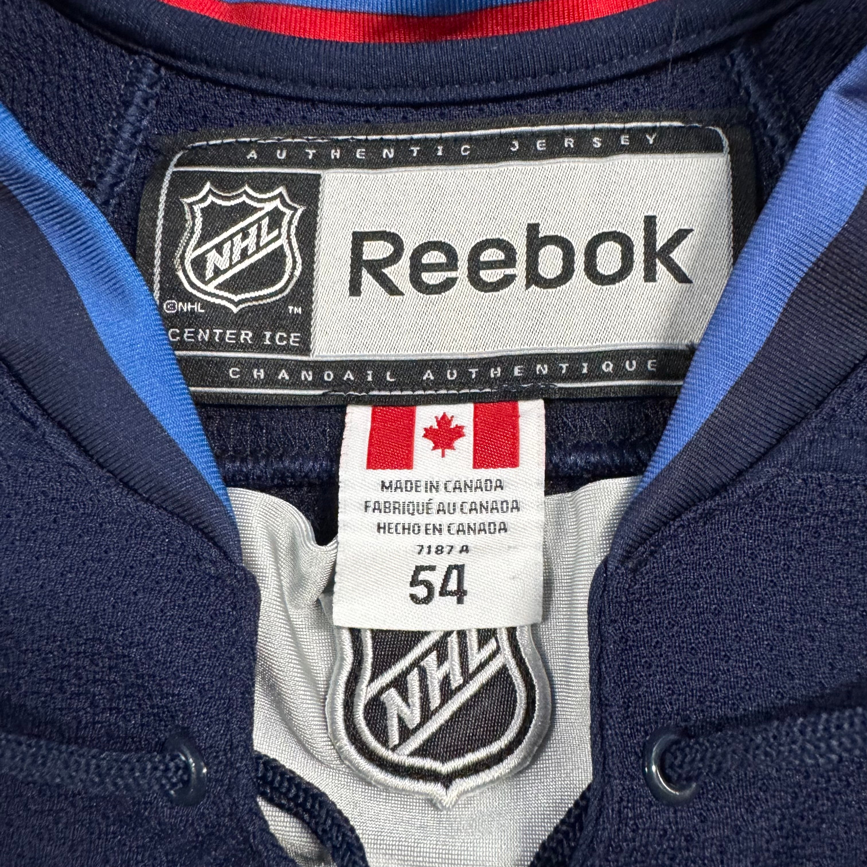 Alex Burnistrov Winnipeg Jets Signed MIC Reebok Authentic NHL Jersey Size 54 XL