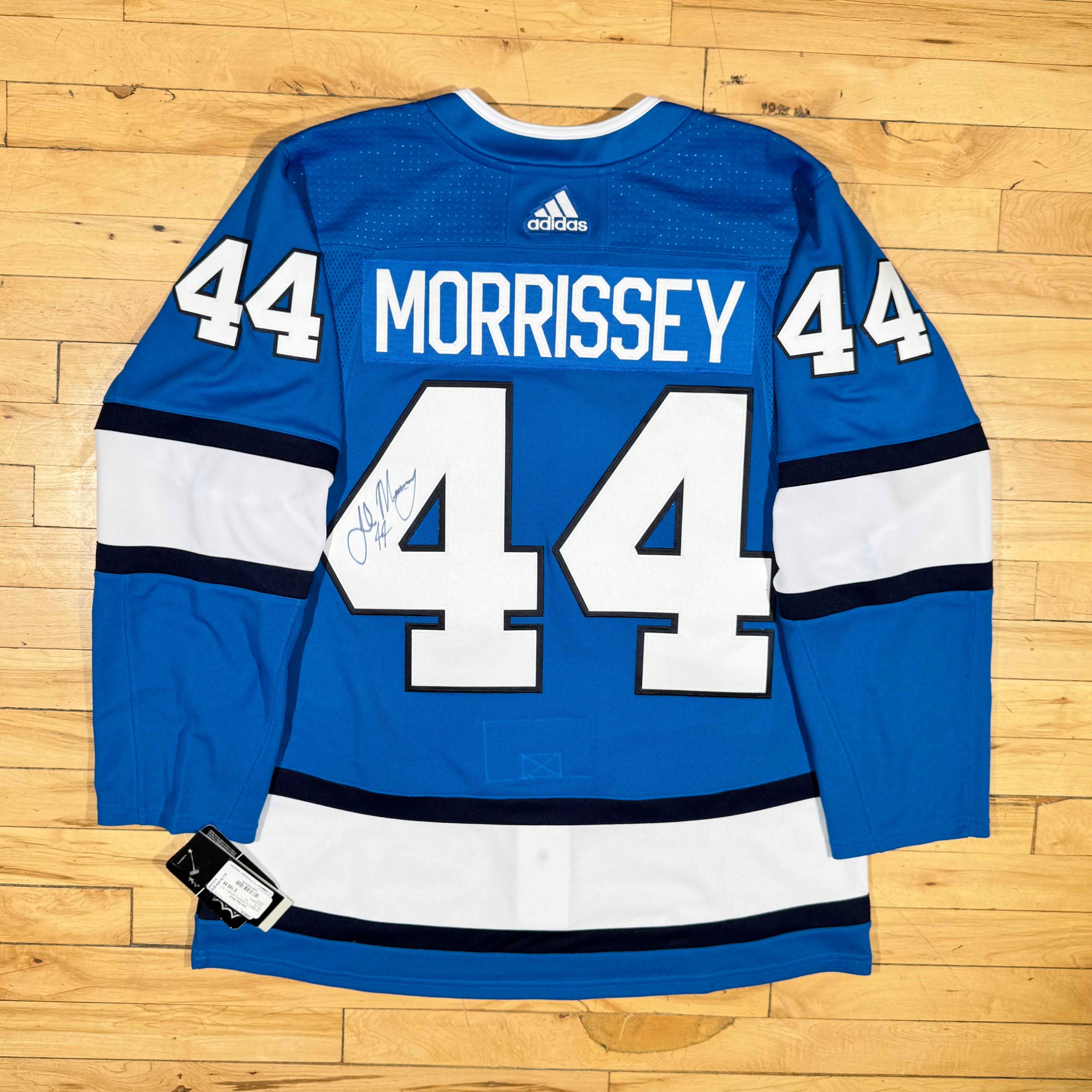 Josh Morrissey Winnipeg Jets Aviator Adidas Signed NHL Hockey Jersey Size 52 Large NEW