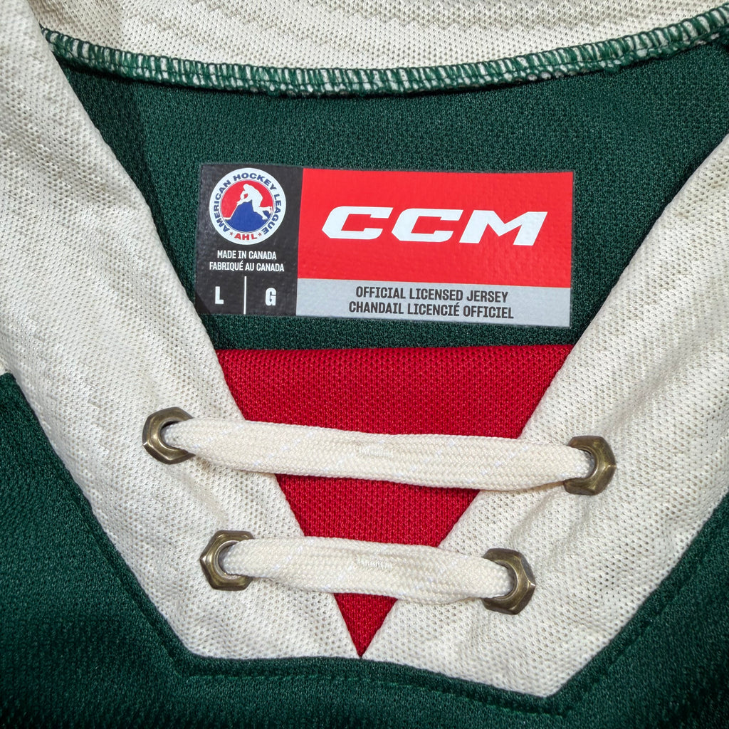 Carson Lambos Iowa Wild CCM AHL Hockey Jersey - Large