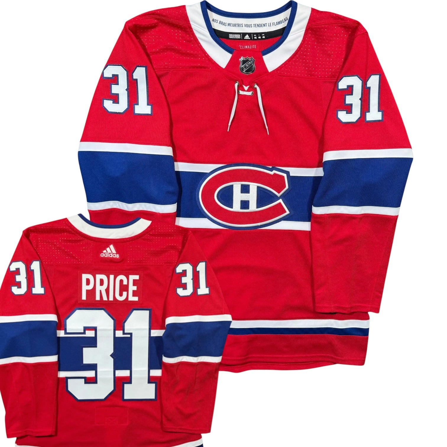 Carey Price Montreal Canadiens Adidas NHL Jersey - 46/Small