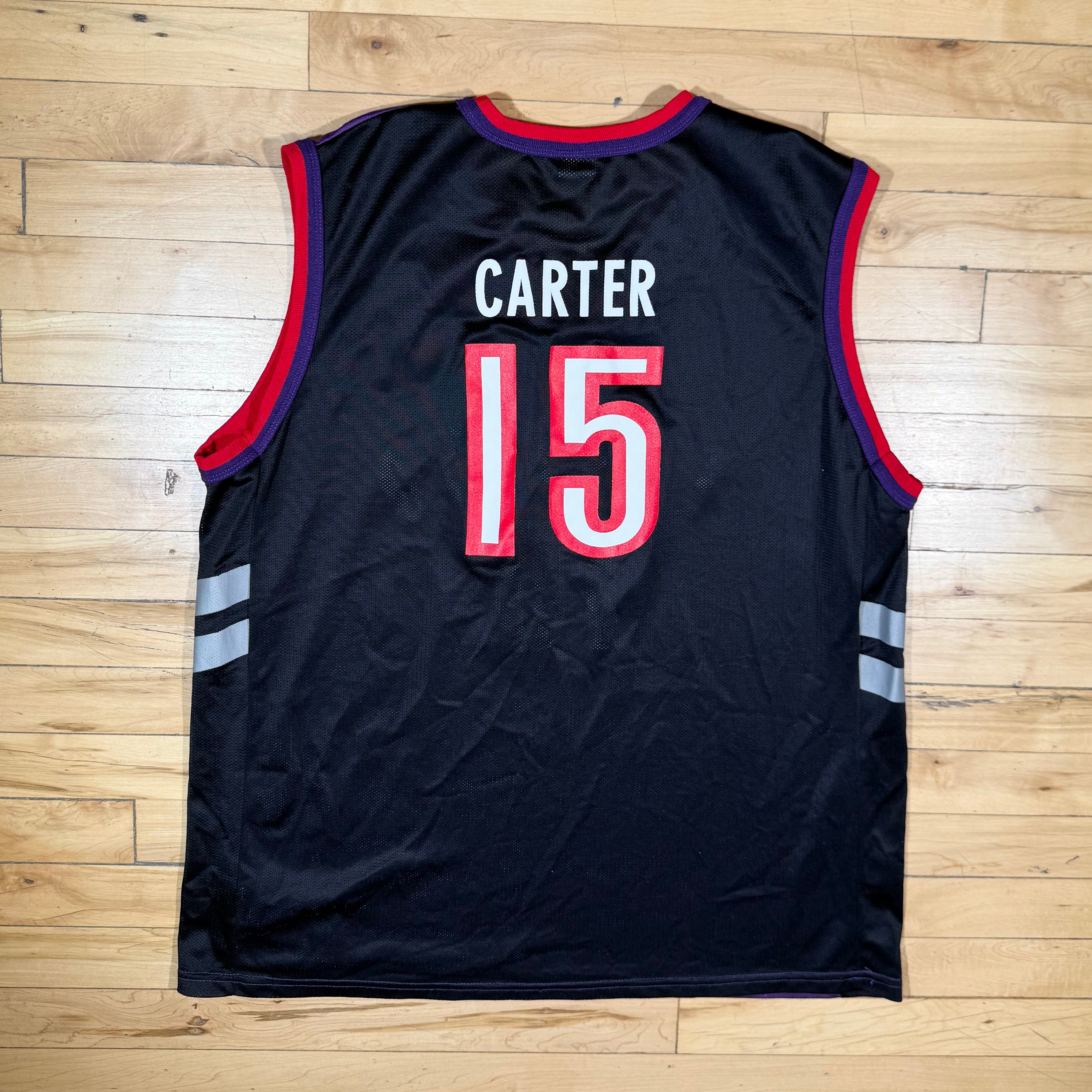 Vince Carter Toronto Raptors Vintage Champion NBA Jersey Size 44 Large