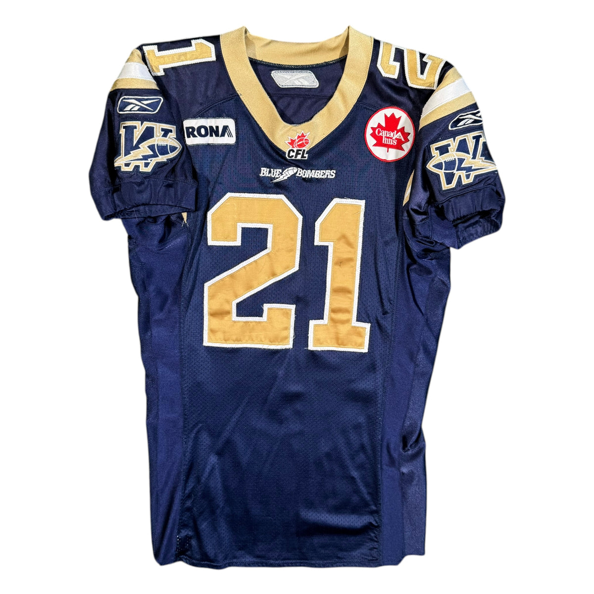 Scott Regimbald Winnipeg Blue Bombers 2005 Game Worn CFL Reebok Jersey