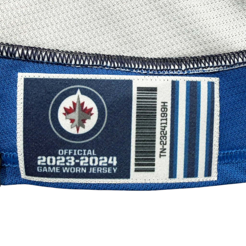 Jeff Malott Winnipeg Jets 2023/24 Game Worn Adidas NHL Jersey COA